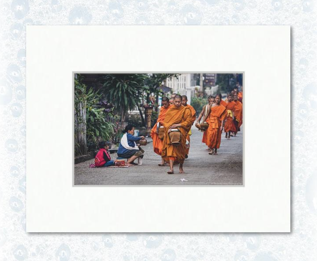 6" x 9" on 11" x 14" example matting