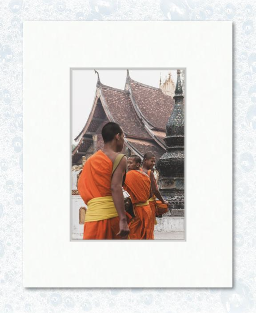 6" x 9" on 11" x 14" example matting