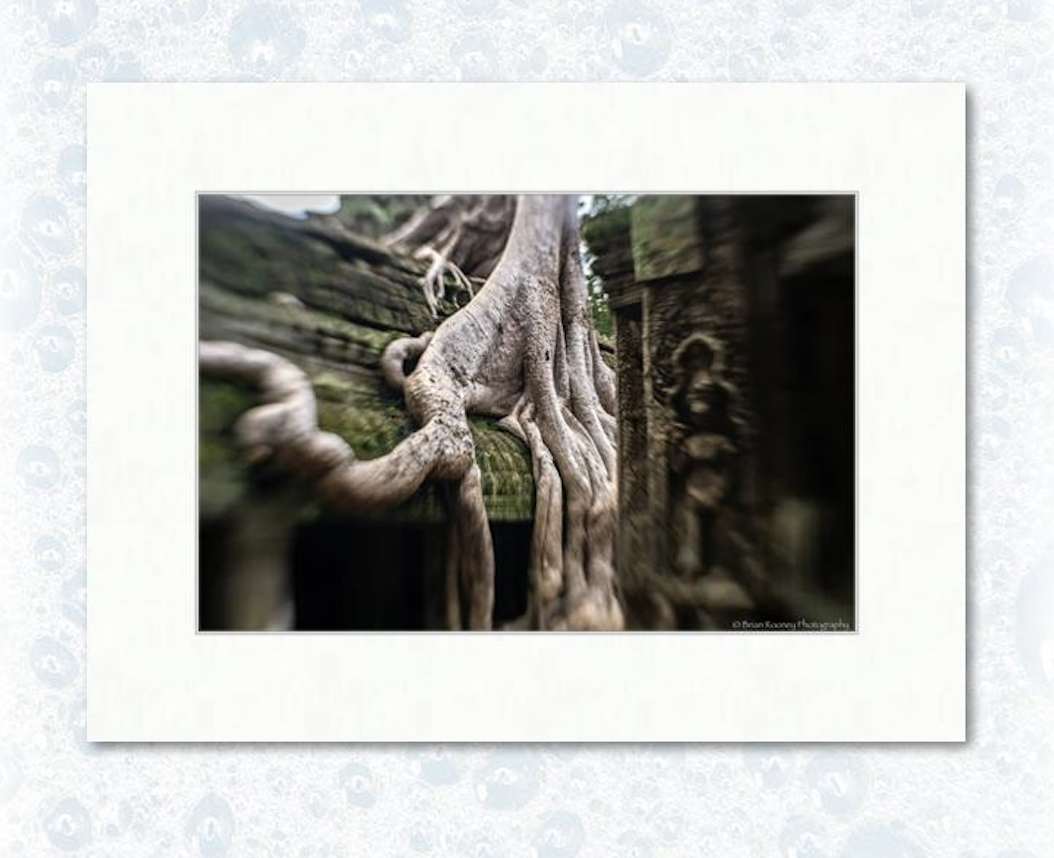 Cambodia Print No. 152 - 12" x 18" matted example