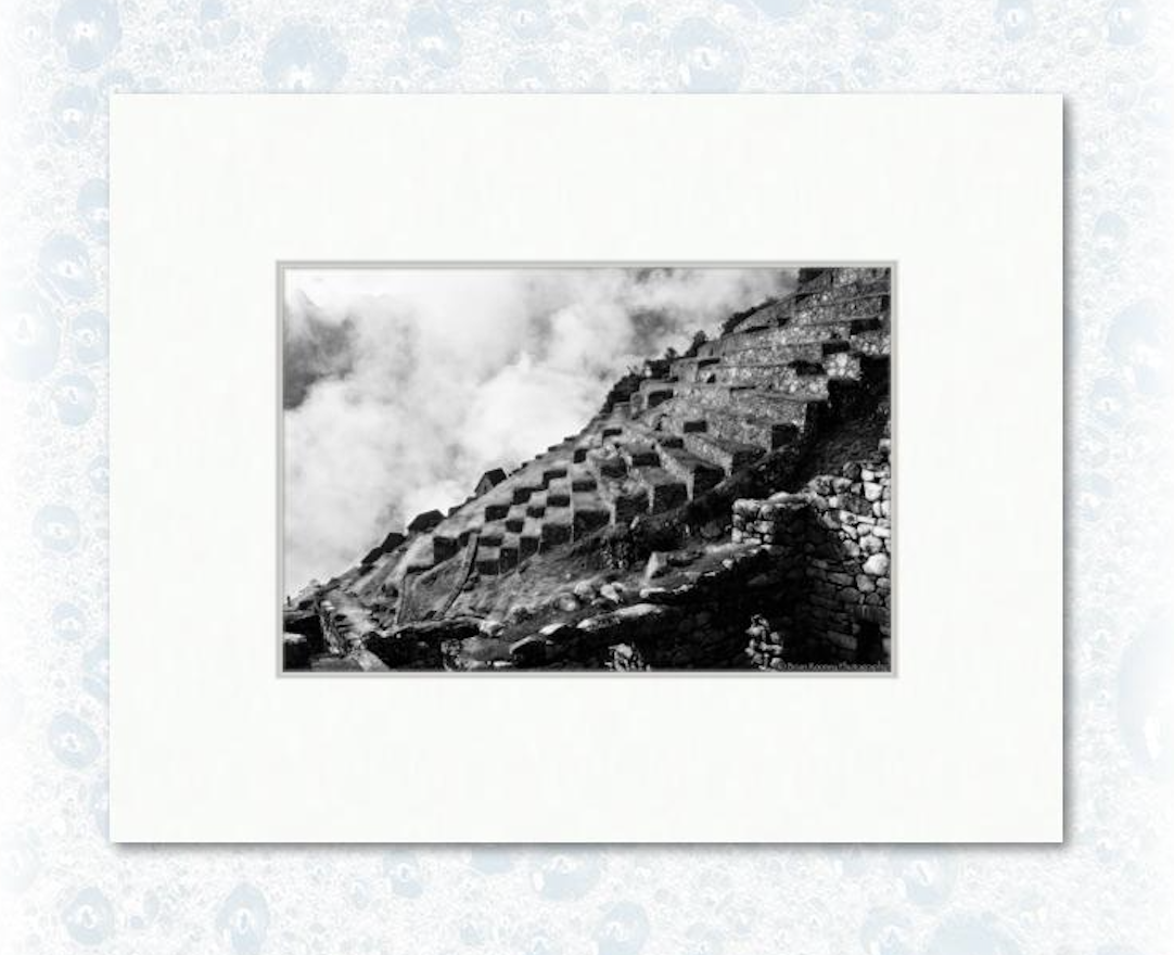 Peru Print No. 68 - 6" x 9" matted example