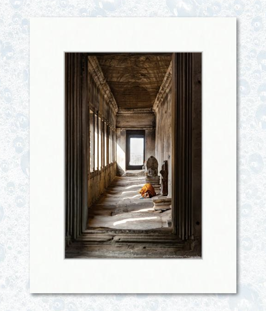 Cambodia Print No. 49 - 12" x 18" matted example