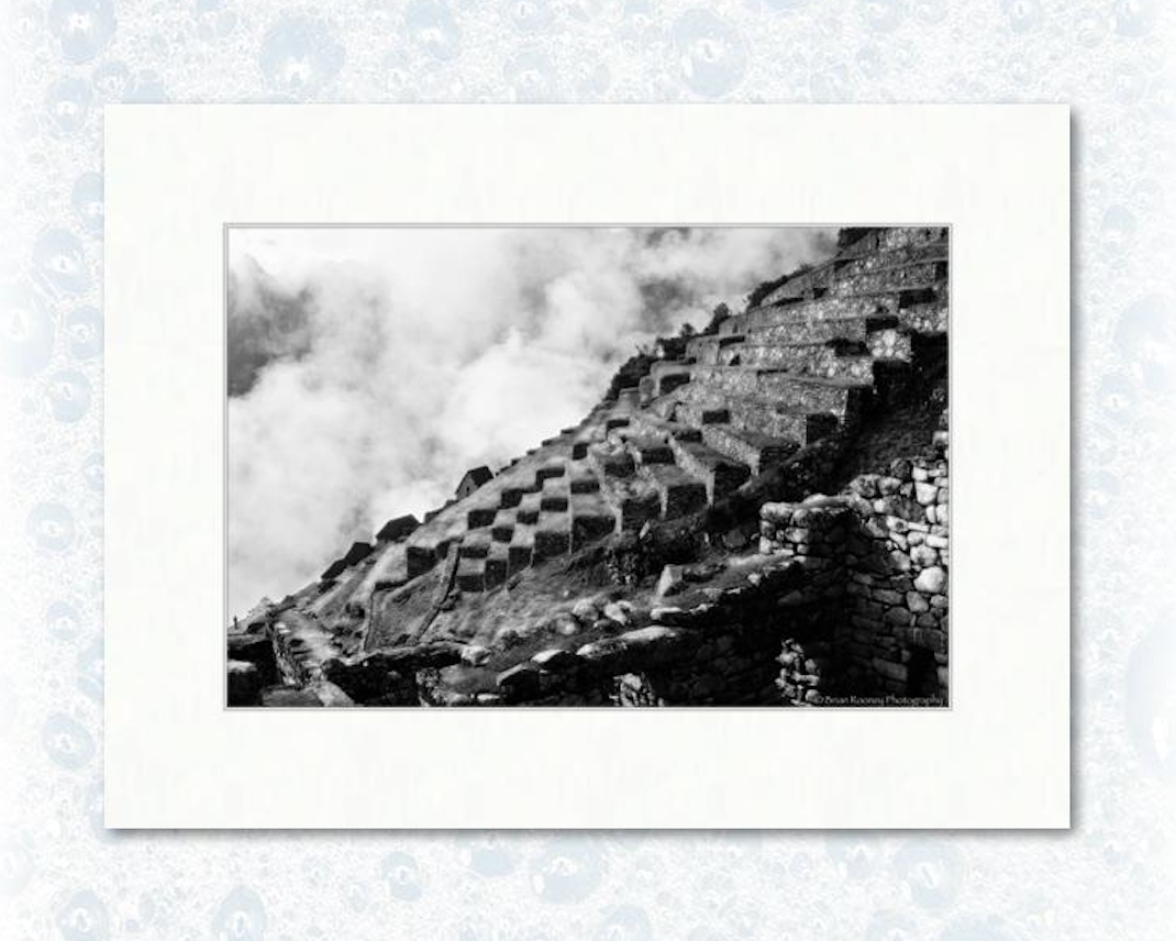 Peru Print No. 68 - 12" x 18" matted example