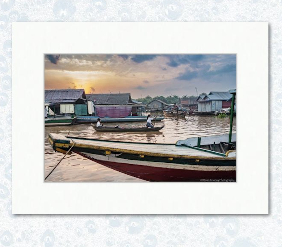 Cambodia Print No. 27 - 12" x 18" matted example