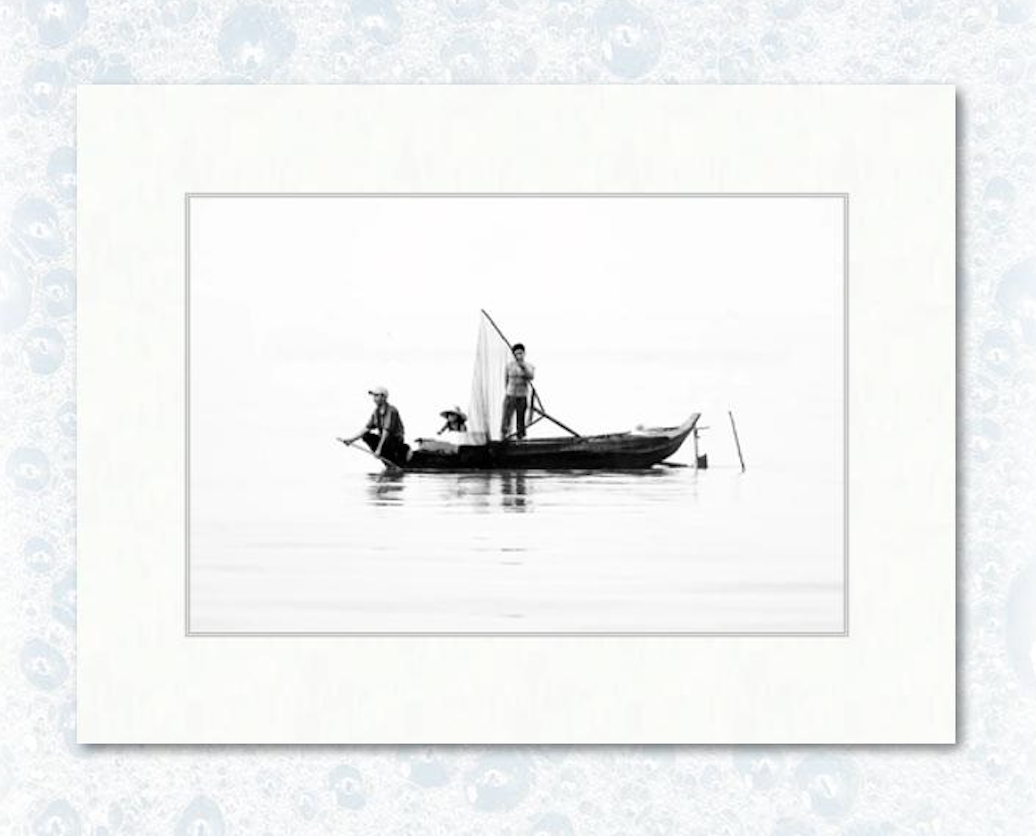 Cambodia Print No. 60 - 12" x 18" matted example