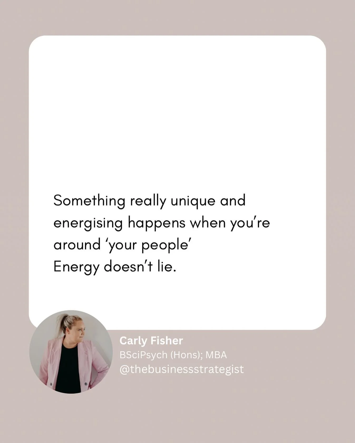 Energy really does not lie. 
I may have twenty years on the board with it, but it doesn&rsquo;t take a psych degree to read it and know what is happening. 

I took part in a Regional Round Table this week - These are &lsquo;my people&rsquo; 

Dynamic