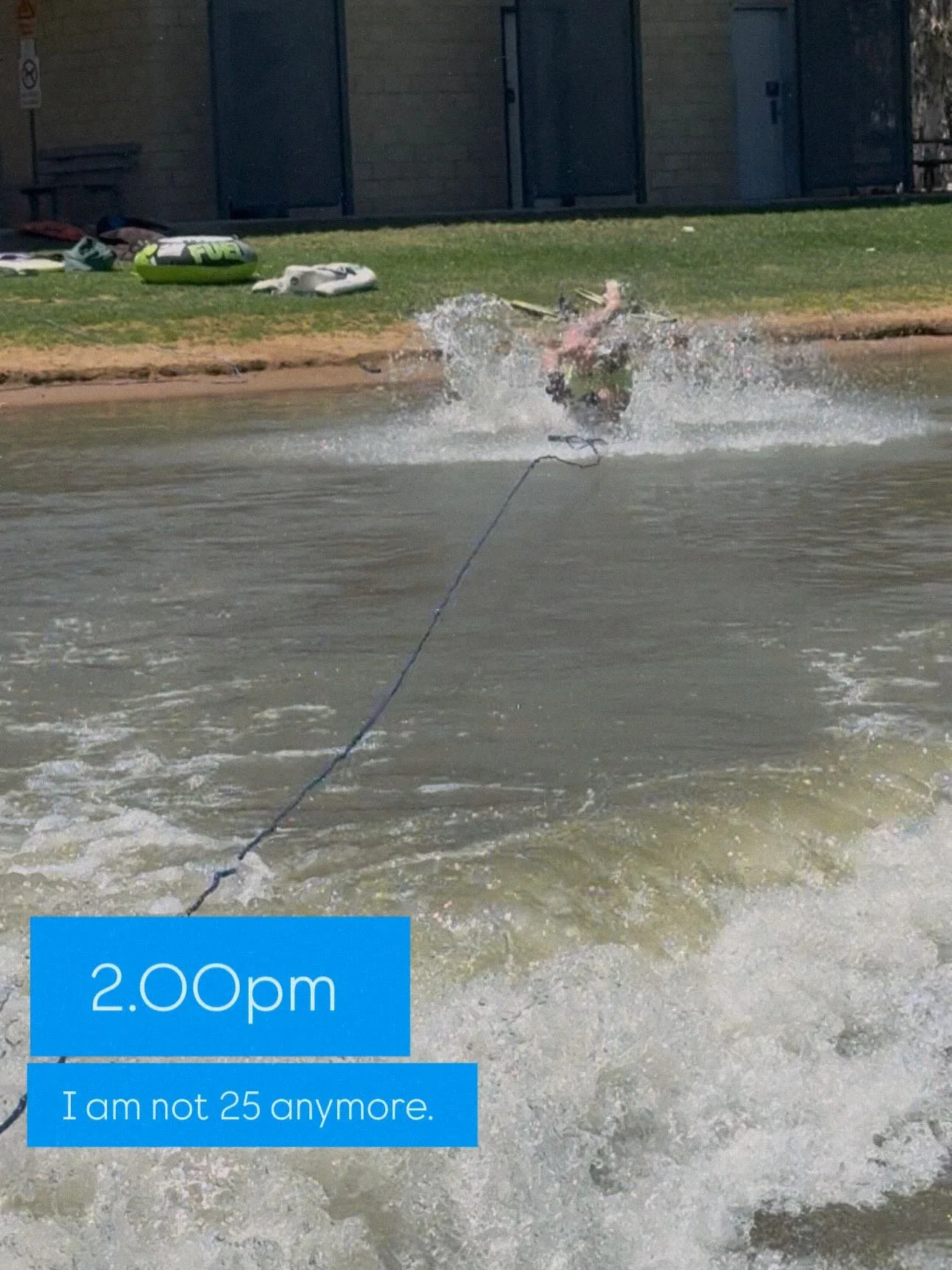 I&rsquo;m definitely not 25 anymore, but the kids didn&rsquo;t believe I could do it. So of course I had to. 
🤣🩵 
The point of the post. 

Two things: 
The competitiveness never leaves us does it 🙌🏼😂 
And actually serves us well in business 
&am