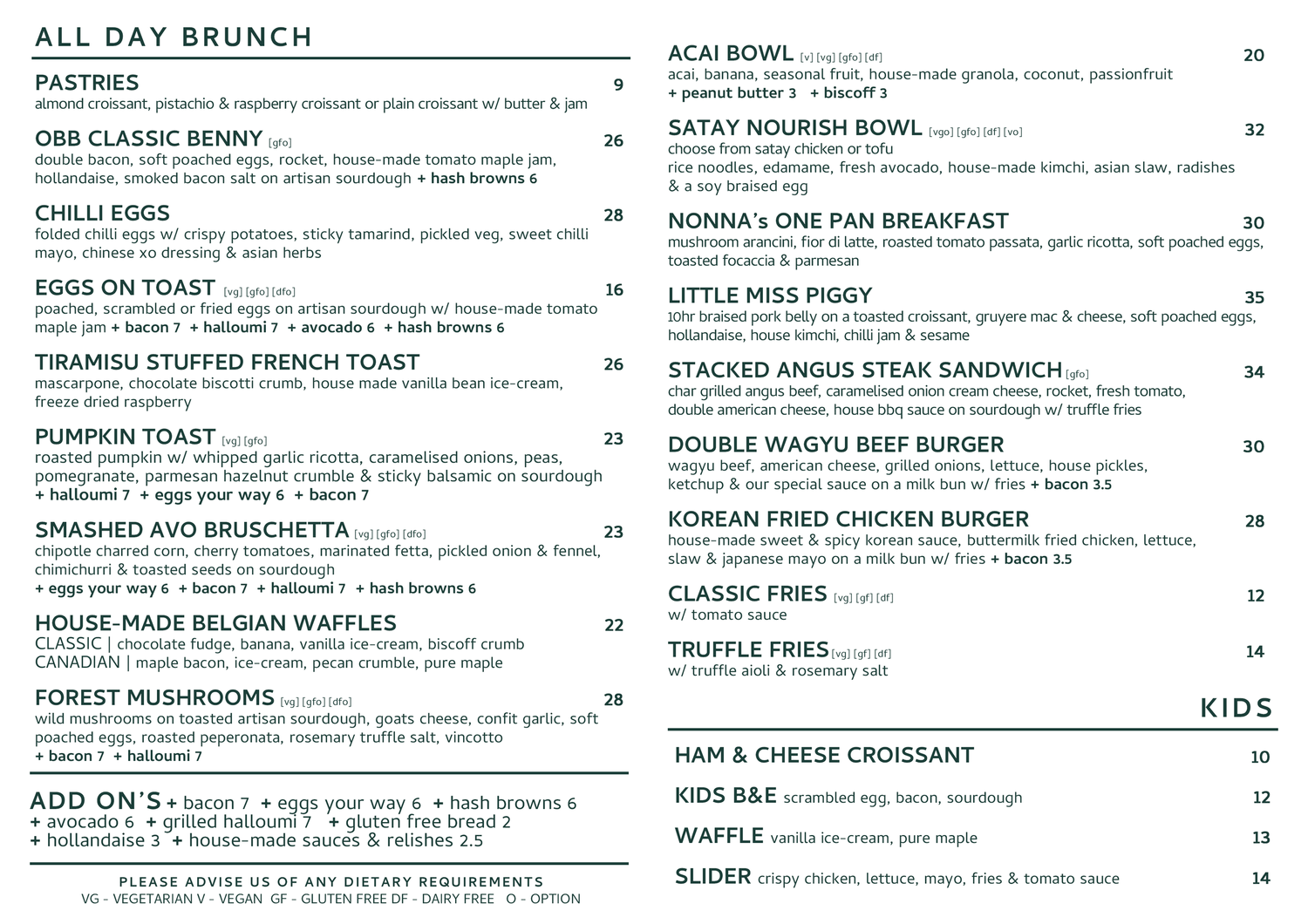 Stoa Menu One Block Back