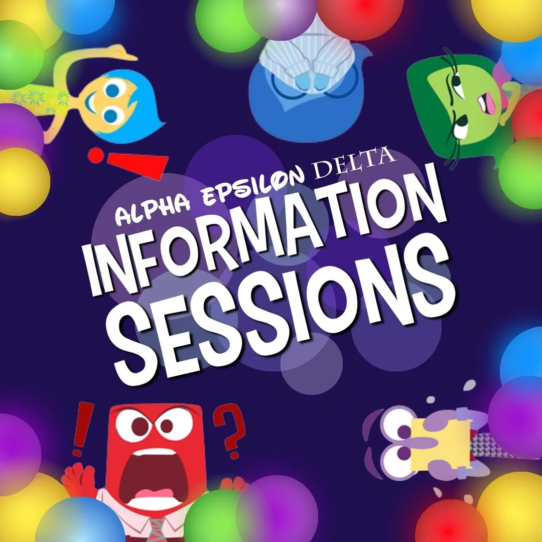 Still curious about what AED is about? Our info sessions are this week on ZOOM! Attend and ask questions to our E-Board and general members 😋

Monday 9/8 - 7:30 PM to 8:30 PM
Tuesday 9/9 - 8:30 PM to 9:30 PM
Wednesday 9/10 - 8:00 PM to 9:00 PM

Zoom