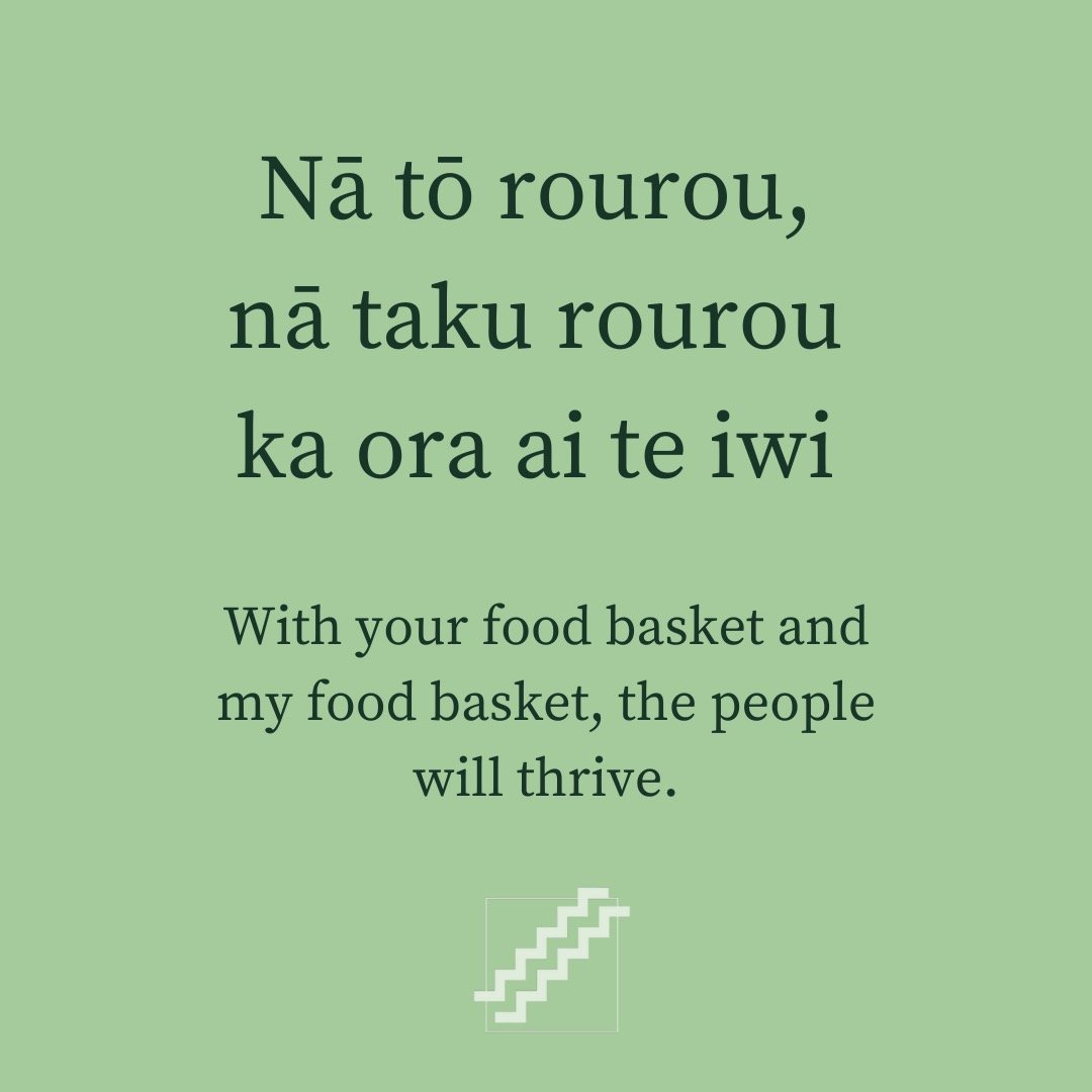 Nā tō rourou, 
nā taku rourou 
ka ora ai te iwi 

With your food basket and my food basket, the people will thrive. #leadershipmindset #whakawhitinga