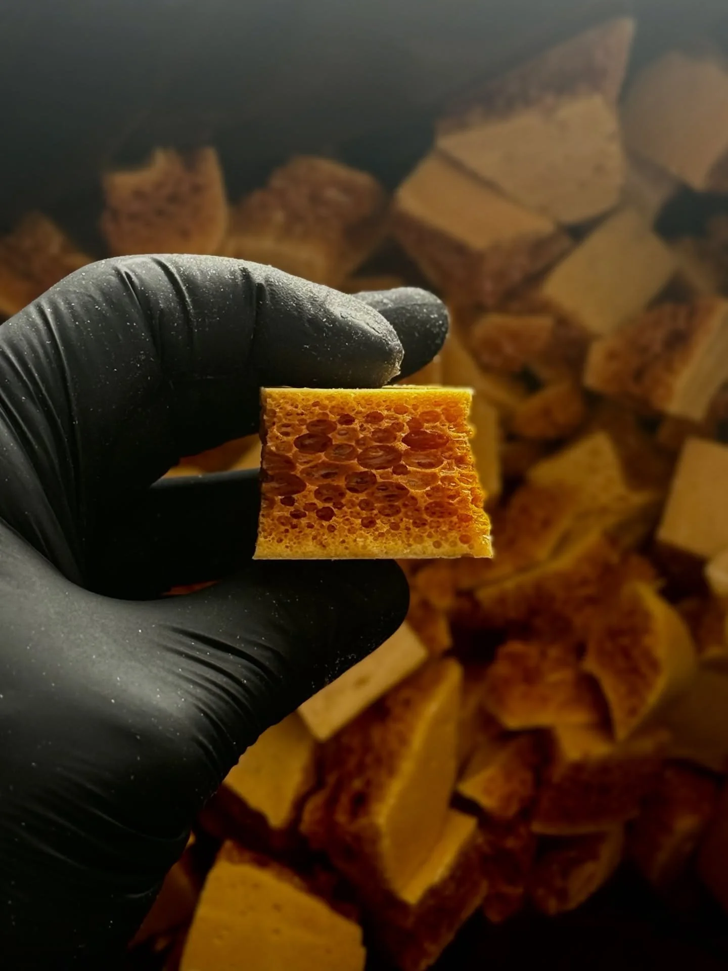 BALMORAL HONEYCOMB in the works today - honey from our good mate Jack at @beeonethird in QLD 🫶🍯
.
#tastytreats #madeintasmania