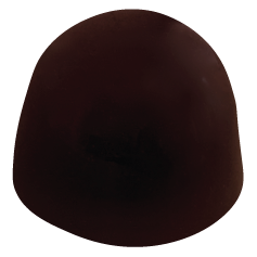 A simple, smooth and shiny black dome.