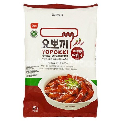 Rice Cake Pouch, Yopokki Spicy flavor 24x280g