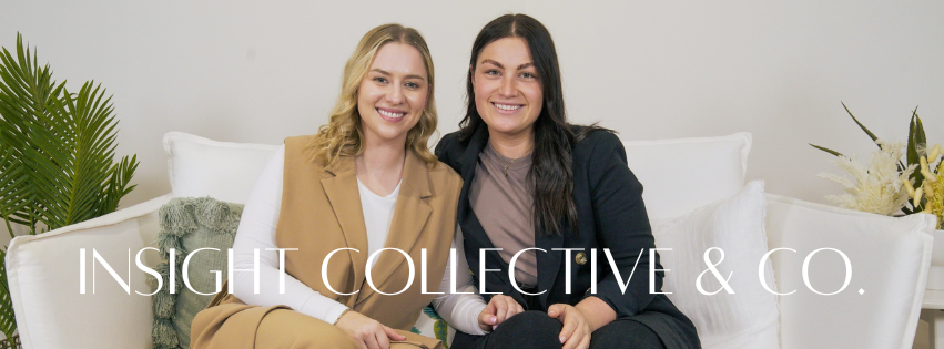 Insight Collective & Co founders smiling together, symbolising their shared vision, passion, and purpose for mental health support and advocacy.