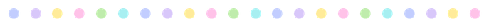 Colorful polka dots arranged in a row.