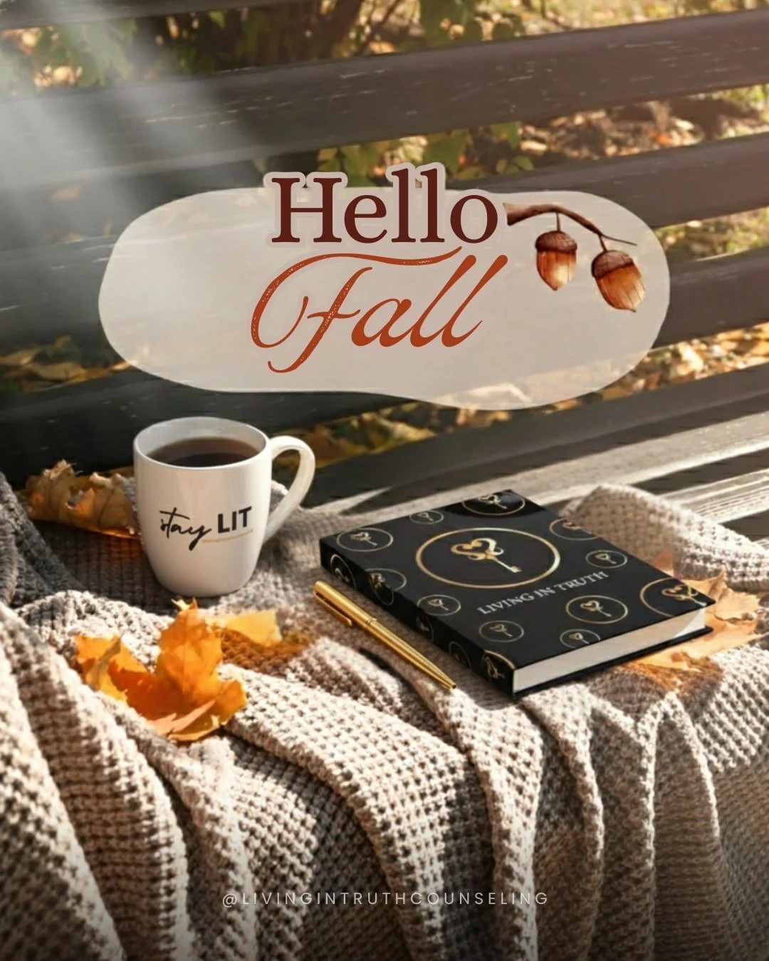 Hello Fall 🍁 ☕📔
.
.
.
#HelloAutumn #FallWellness #SeasonOfSelfCare #MindfulAutumn #LMSW #Therapist #Counselor #StayLITMug #LITJournal #TampaBay #TampaFL #Florida #StPete #Clearwater #LCSW #MSW #TheLITConcepts #SocialWorkLife #LMSW #BSW #SelfCare #S