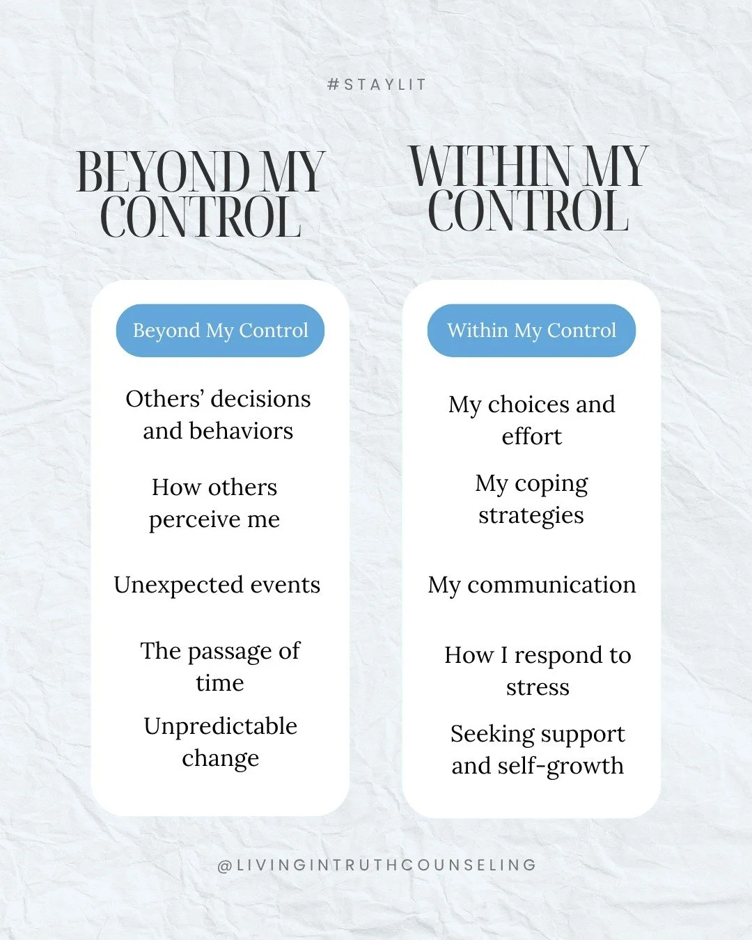 Growth starts when we let go. π
.
.
.
#EmotionalHealth #MindfulLiving #SelfAwareness #InnerPeace #HealingTogether #Therapist #Counselor #TampaBay #TampaFL #Florida #StPete #Clearwater #LCSW #MSW #SocialWorkLife #LMSW #BSW #SelfCare #SelfLove #LITCou