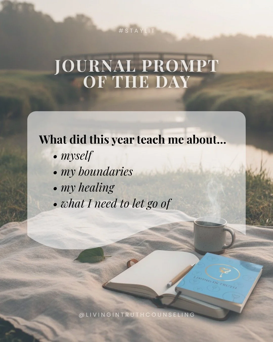 As the year ends, pause and reflect on what it gently taught you. 🤍
.
.
.
#JournalPrompt #YearEndReflection #Healing #GentleHealing #MentalHealthMatters #SelfCareSeason #TherapyInspired #InnerWork #MindfulMoments #Therapist #Counselor #TampaBay #Tam