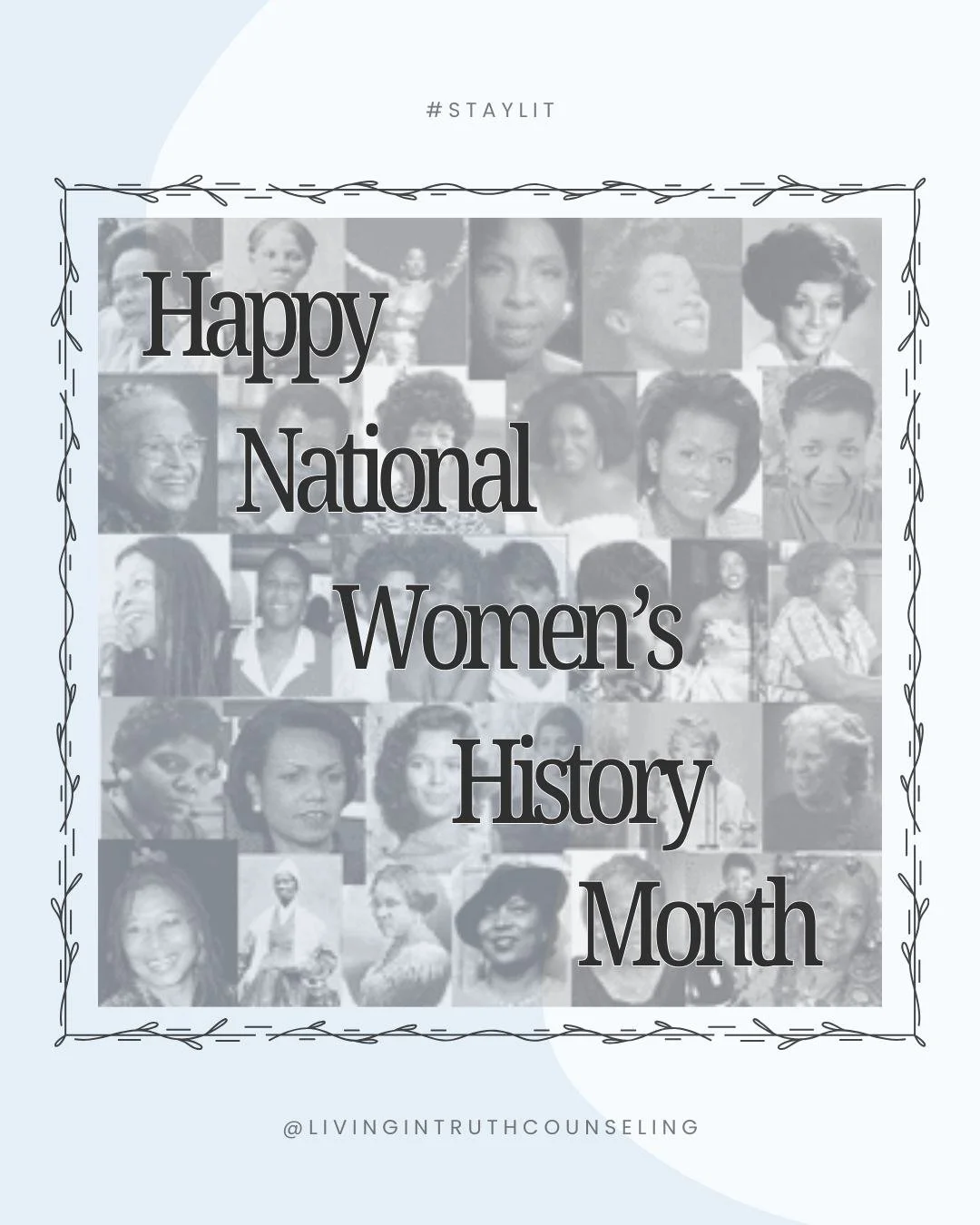 Happy National Women&rsquo;s History Month! Celebrating the strength, resilience, and impact of women everywhere. 💙 🧡 🤎 🖤 🤍 💛
.
.
.
#WomensHistoryMonth #CelebrateWomen #EmpowerWomen #WomenInHistory #WomensVoices #HerStory #SupportWomen #Therapi