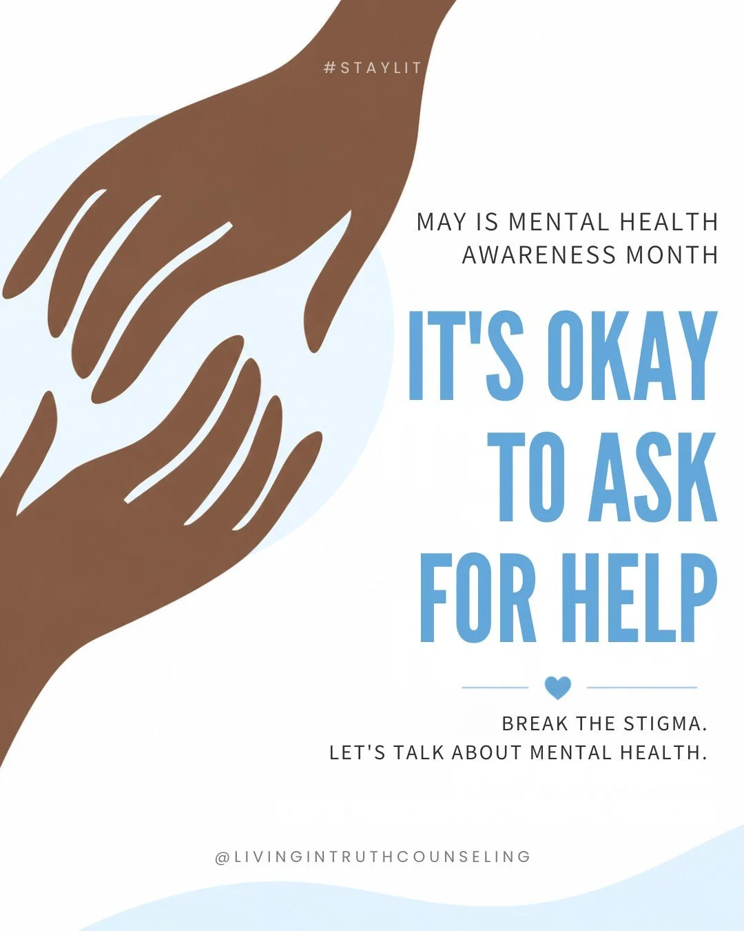 Healing starts when we speak up and support one another. 💙 🤝🏾
.
.
.
#MentalHealthAwareness #EndTheStigma #YouAreNotAlone #ItsOkayToAskForHelp #MentalHealthMatters #SupportSystem #Therapist #Counselor #TampaBay #TampaFL #Florida #StPete #Clearwater