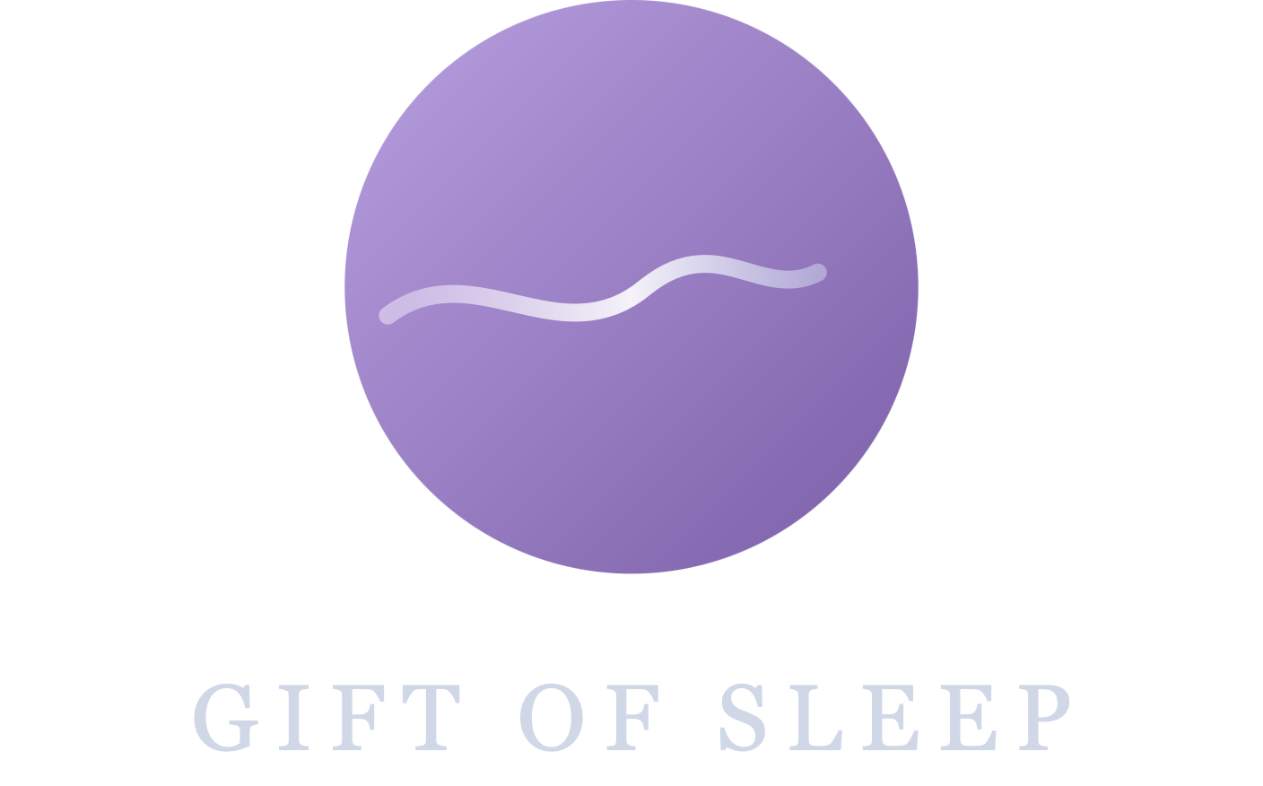 A purple sphere with a white wavy line across its surface, set against a black background.