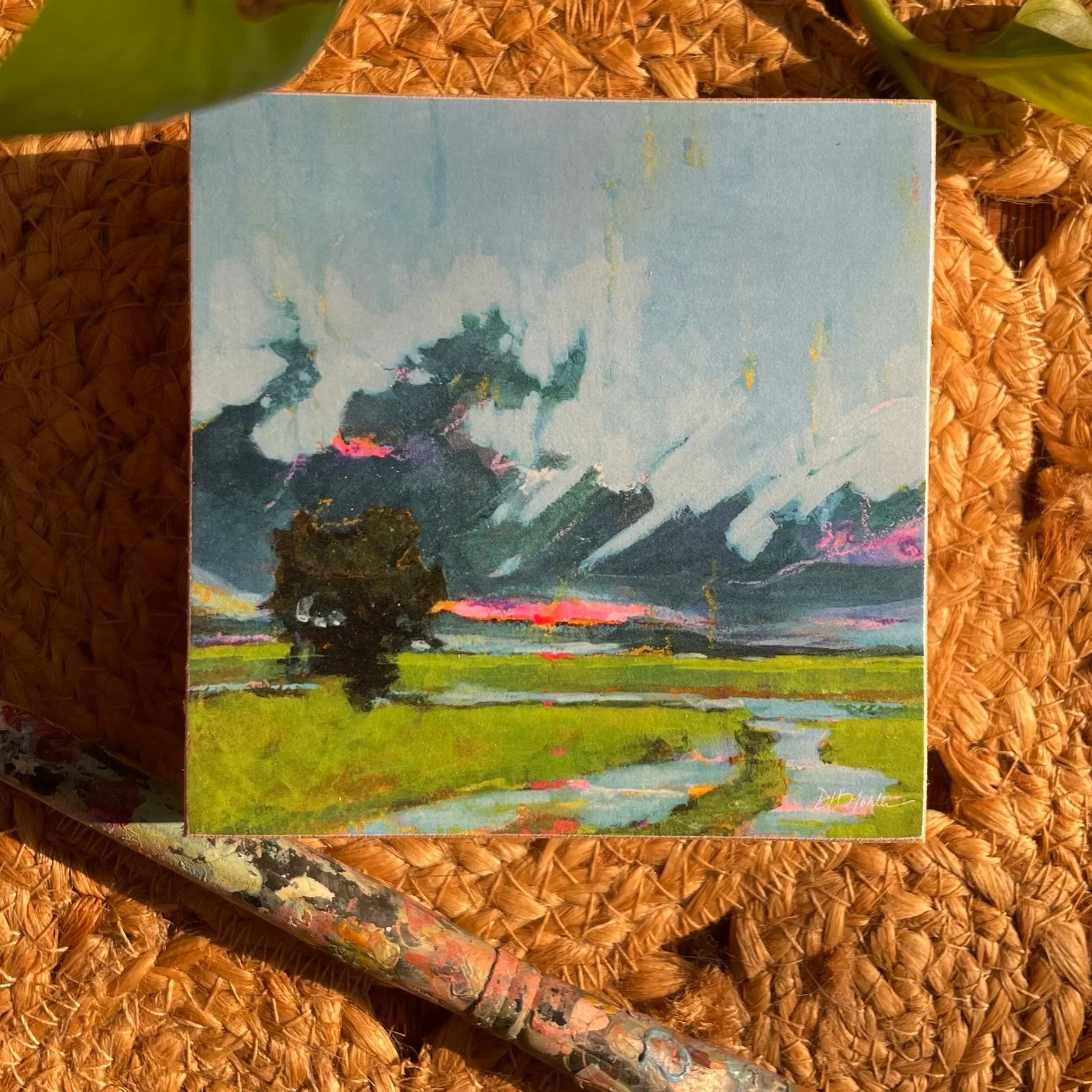 Morning Calm - a beautiful coast landscape art print on a wood block by Dorothy Holmes Mohler