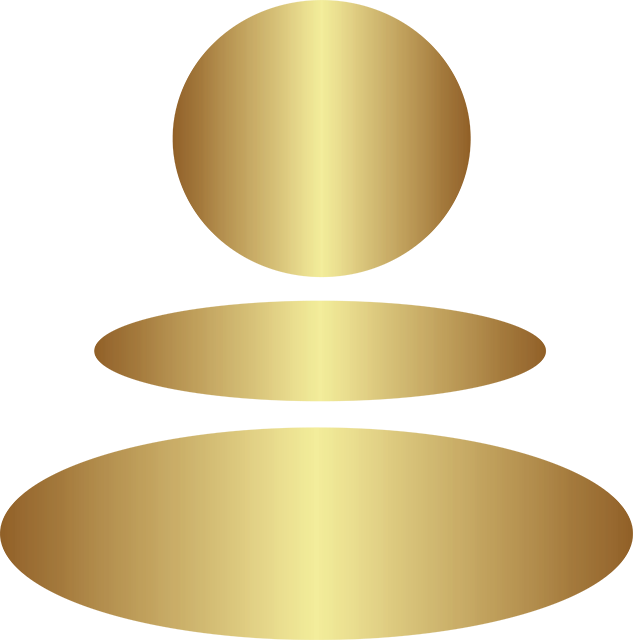 Gold-colored trophy with a circular top and a square base.