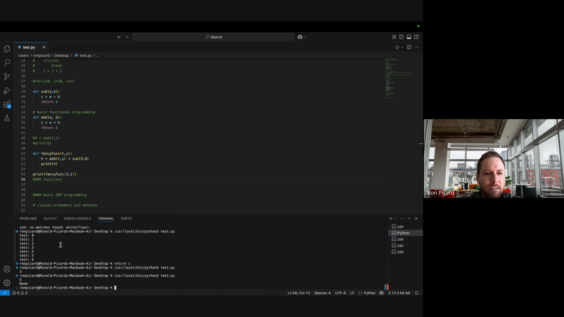 Software Lessons Session 8: Programming In Python: Control Flow, Loops, &amp; Functions