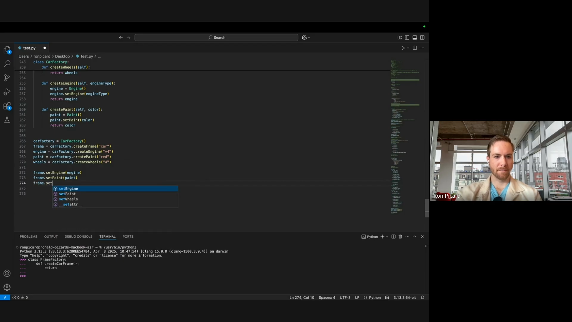 Software Lessons Session 11: Programming In Python: Object-Oriented (OOP) Part 3 (Factory Pattern)