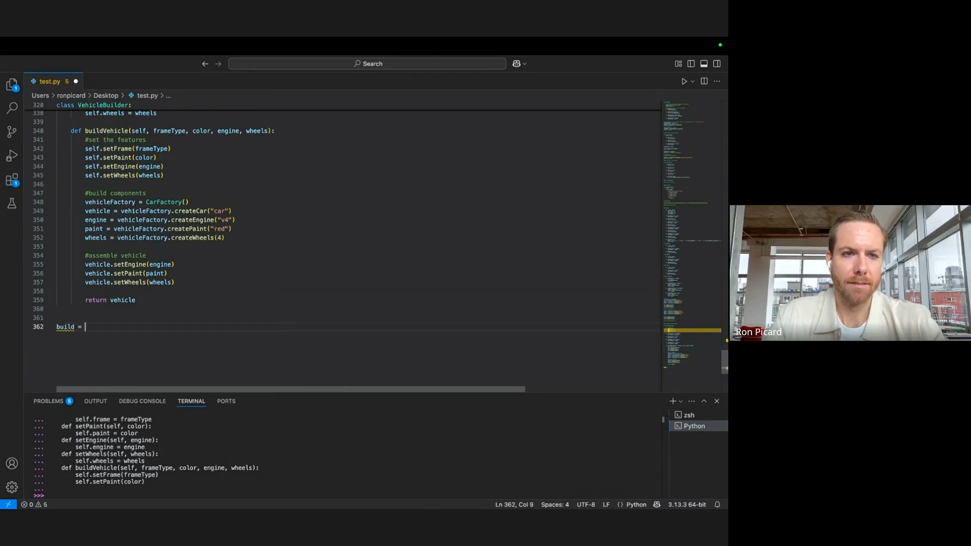Software Lessons Session 12: Programming In Python: Object-Oriented (OOP) Part 4 (Builder Pattern)