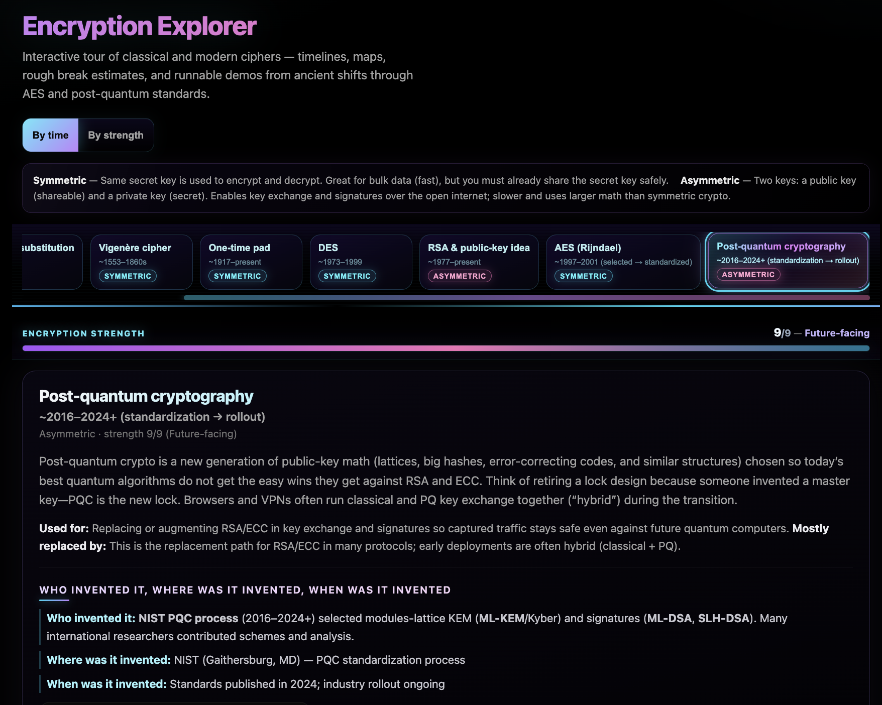 Encryption Explorer Web App