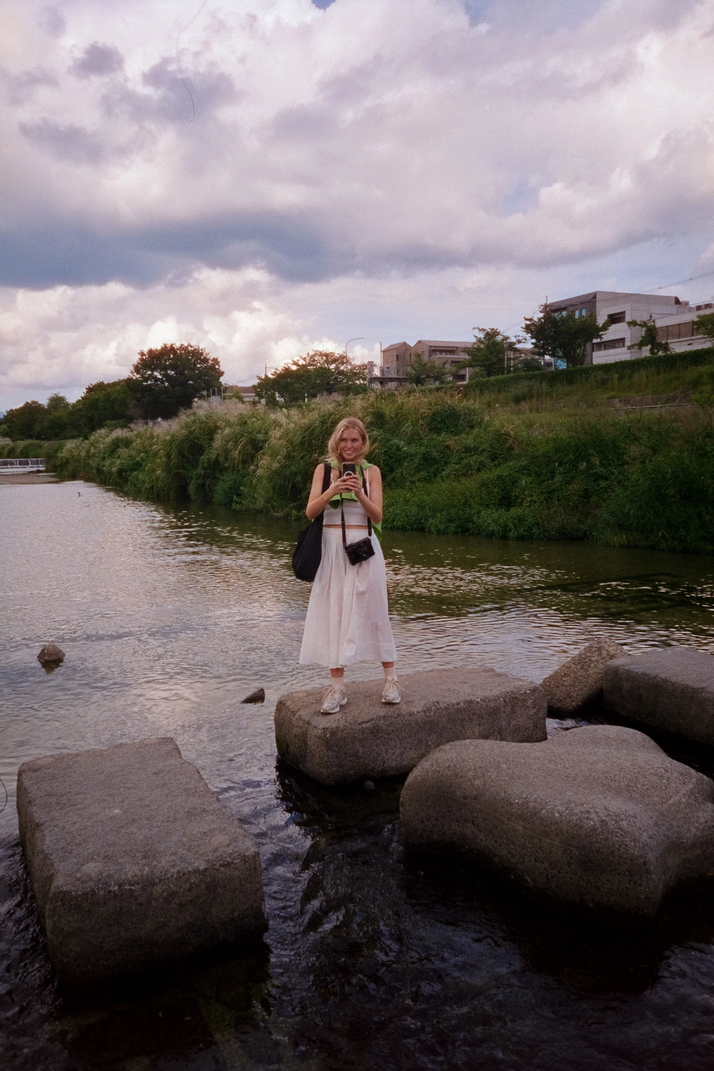 Shelby on the Kamo River