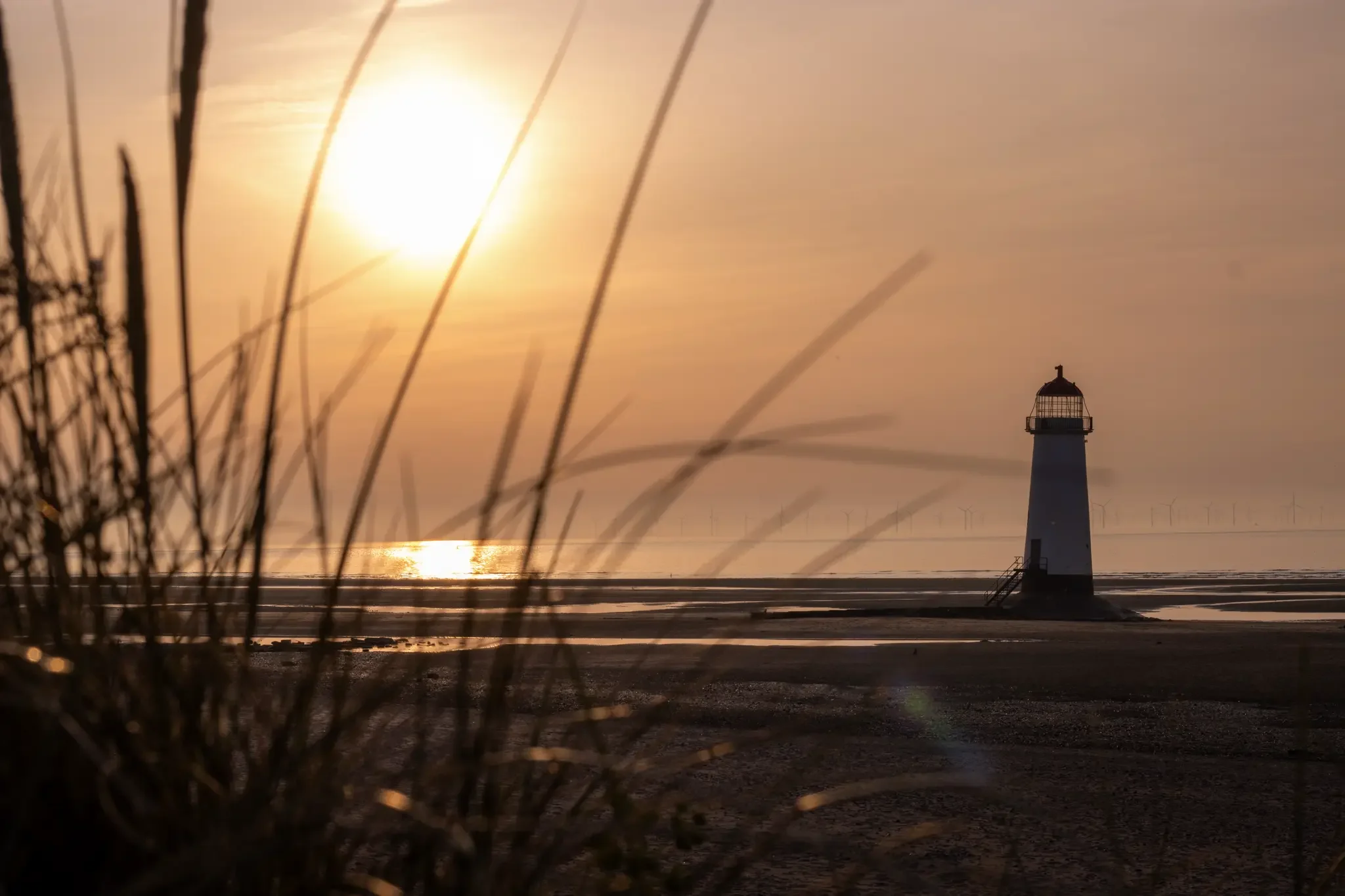 north wales landscape photographer- talacre sunset from the dunes.webp