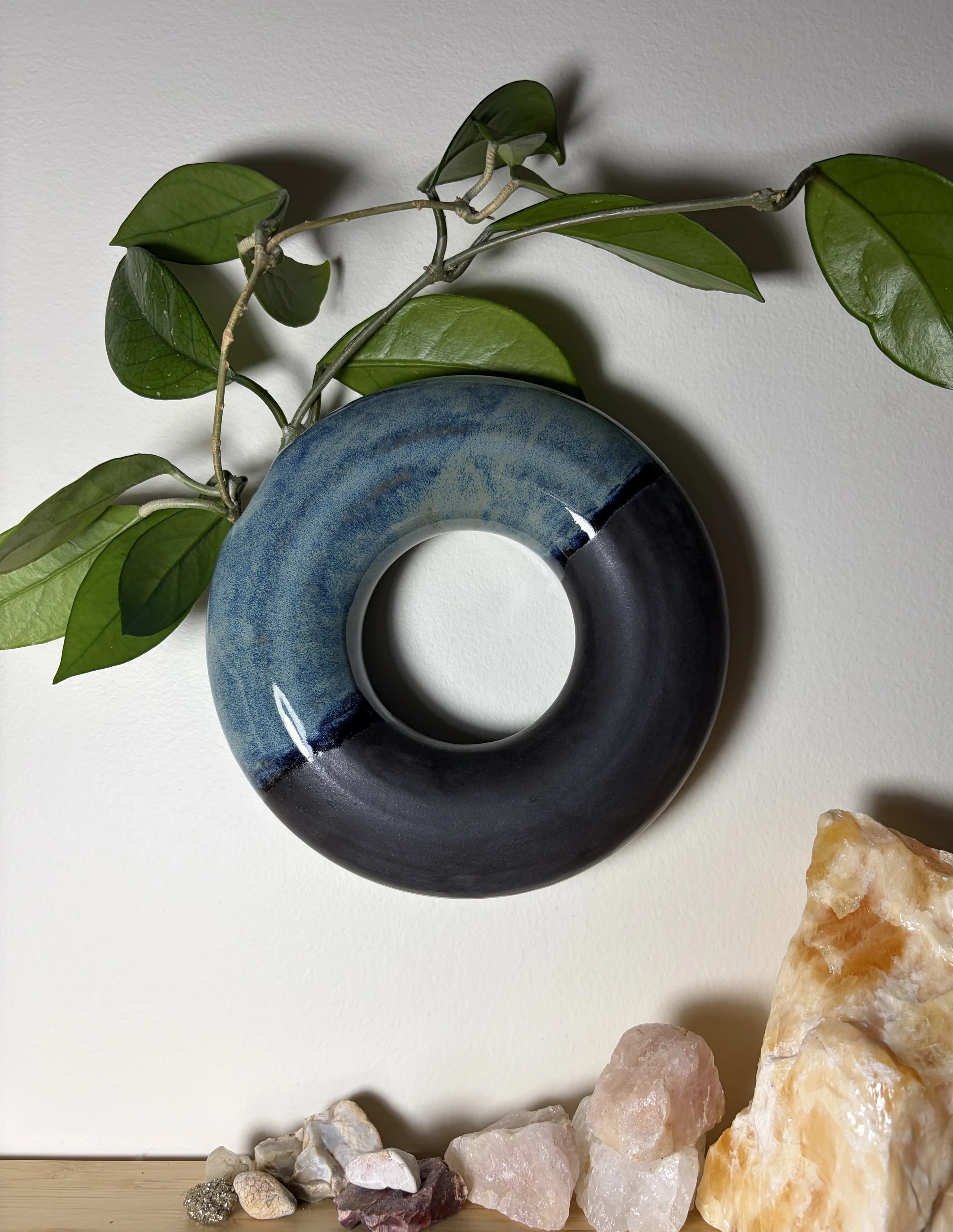 two toned small ring vase $100