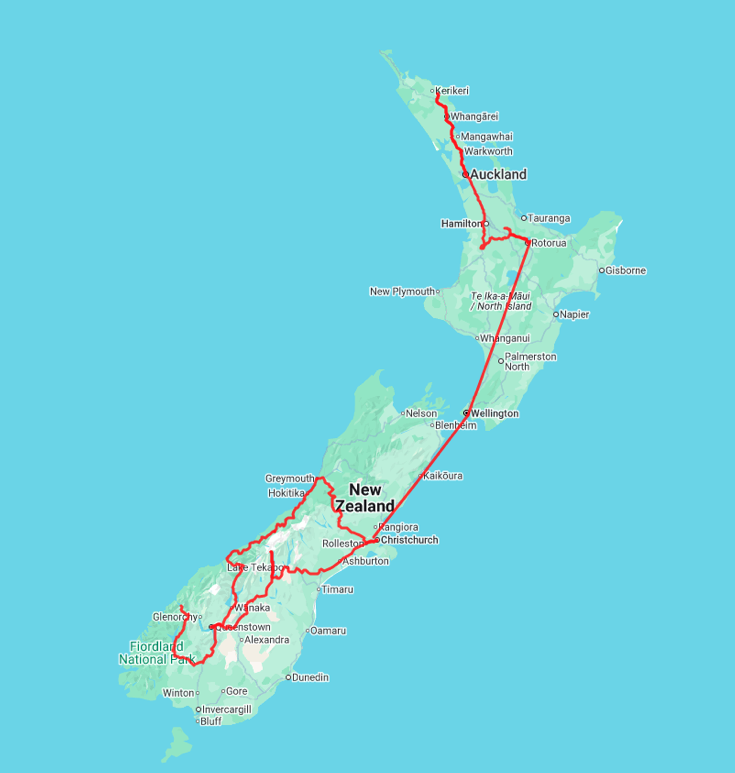 Your 18-Day Route Map