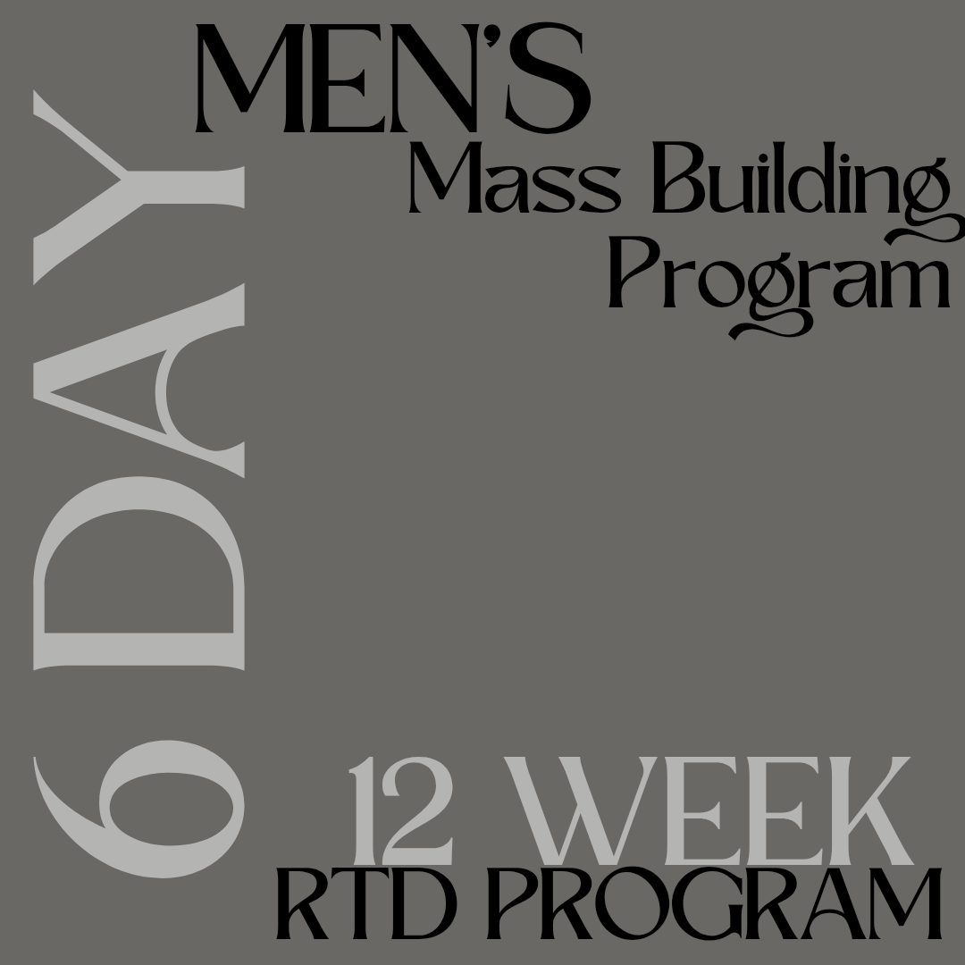 6 Day Men's "X-Frame" Hypertrophy Program