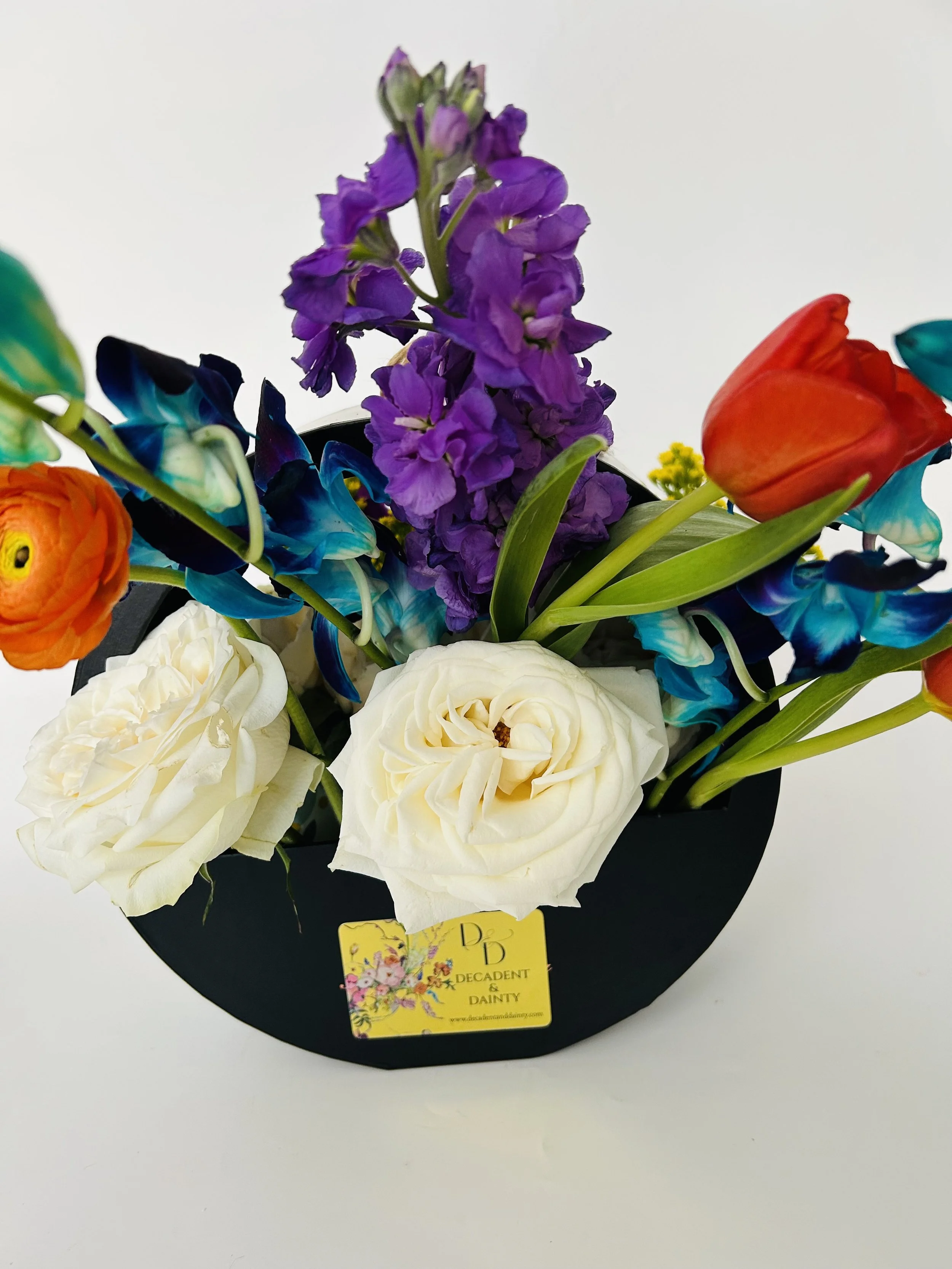 Round Floral Cupcake Bouquet Box — Spring Exclusive