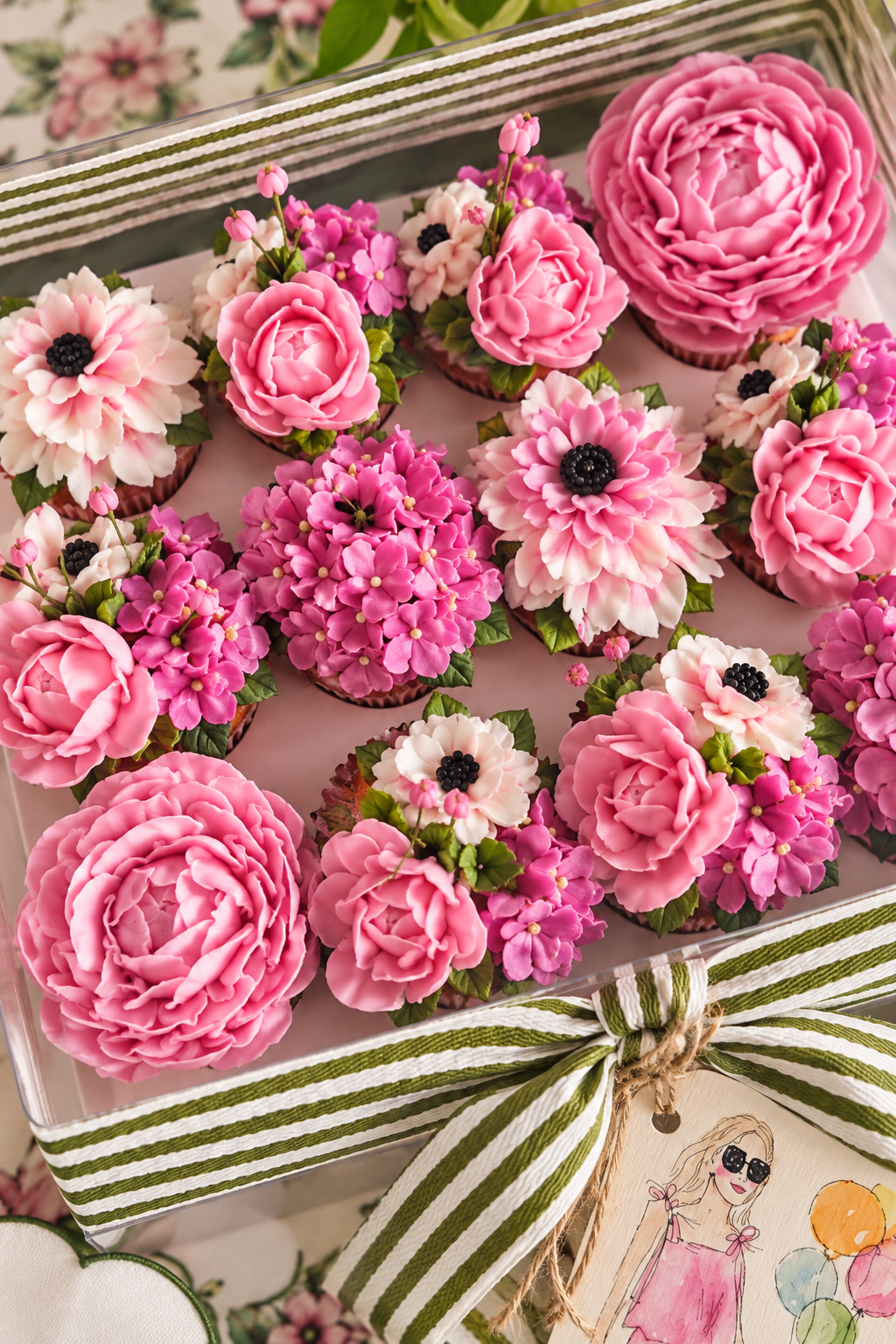 Pastel Floral Cupcake Gift Box.png