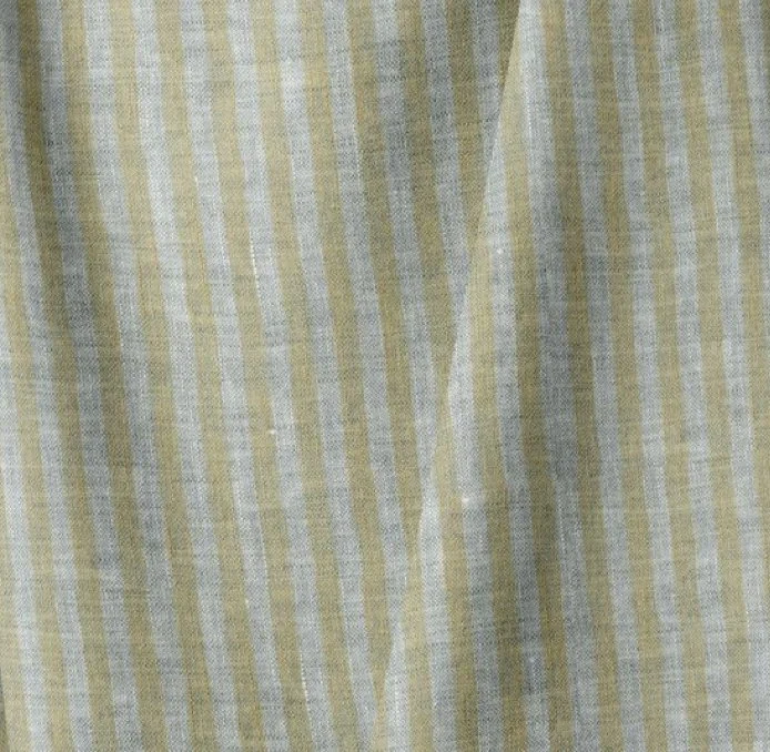 100% Yellow Striped Linen