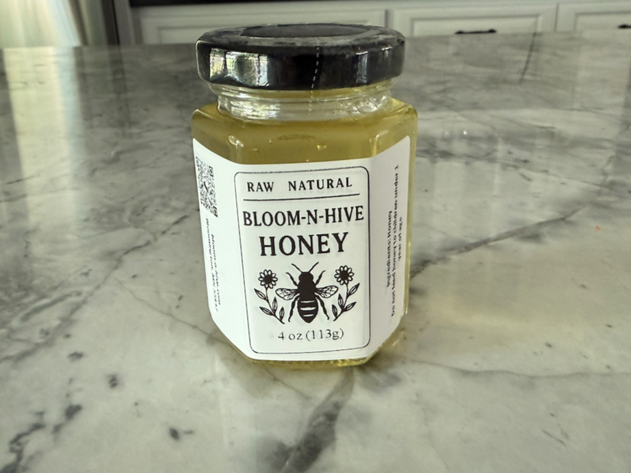 4 oz Bloom-N-Hive Organic Raw Natural Honey