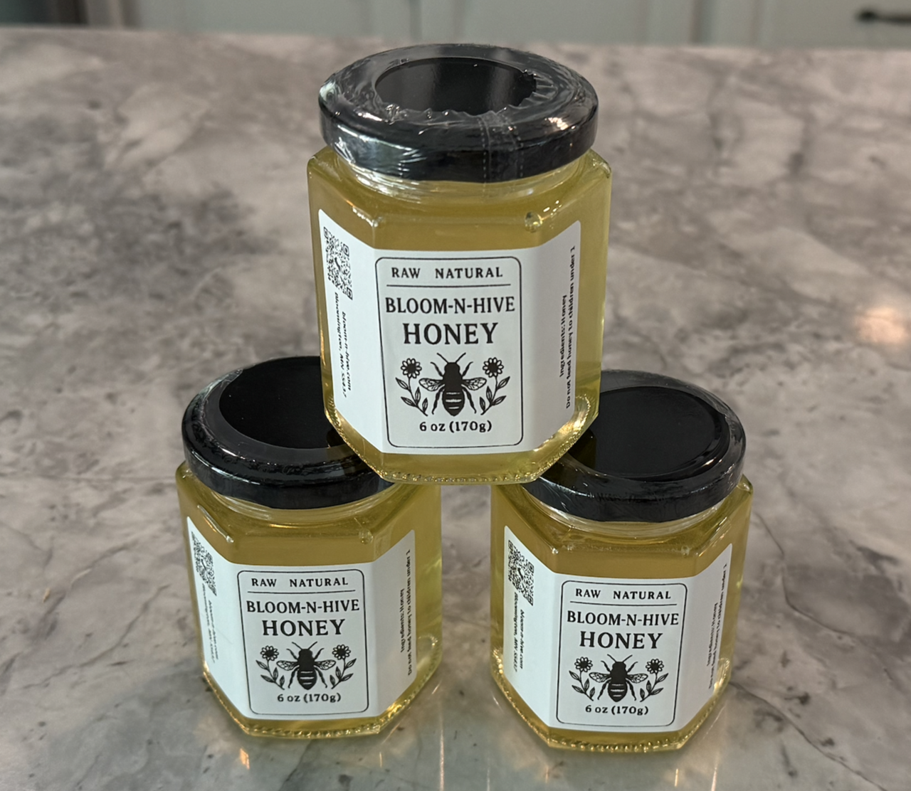 Jars of Raw Natural Honey