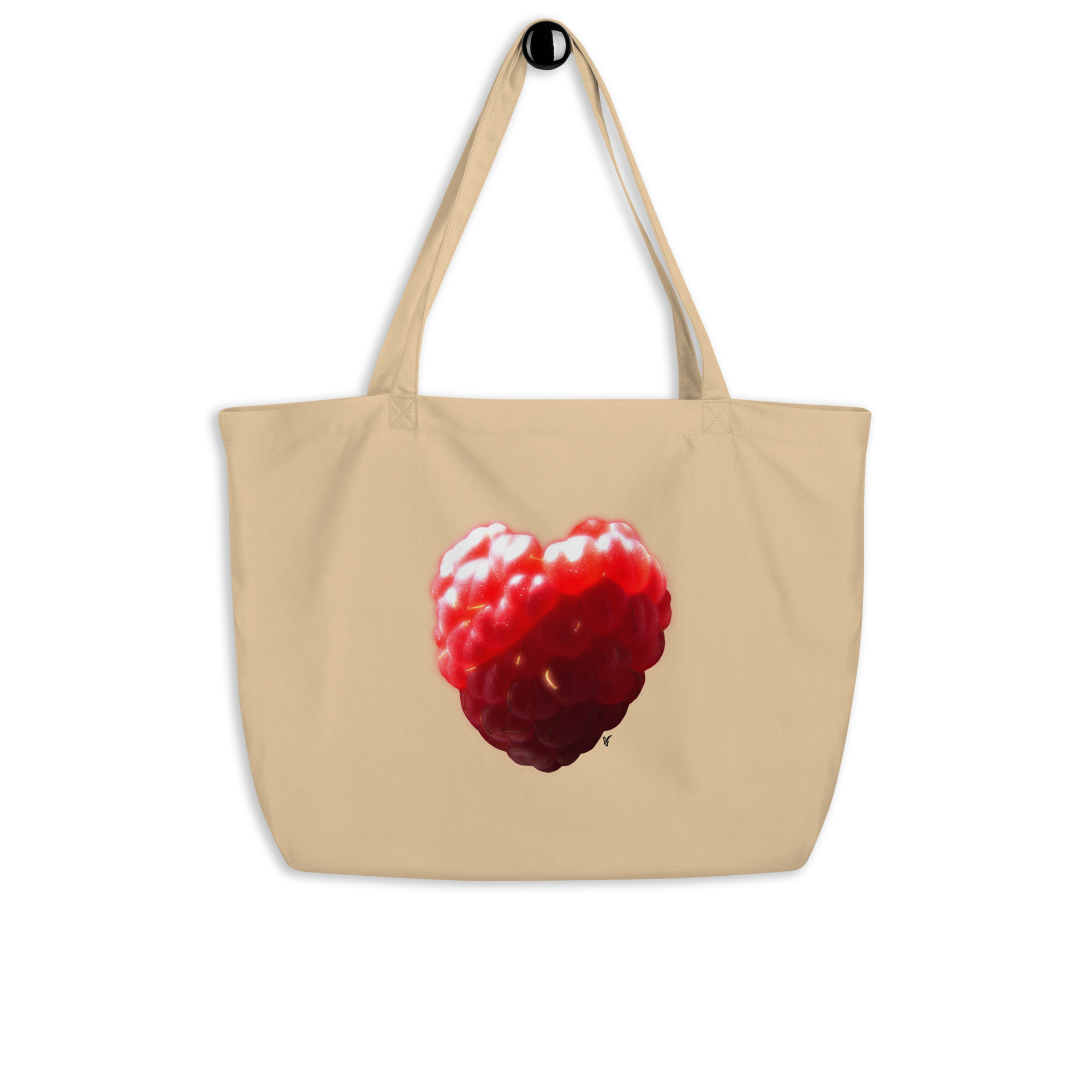 Raspberry Heart Tote