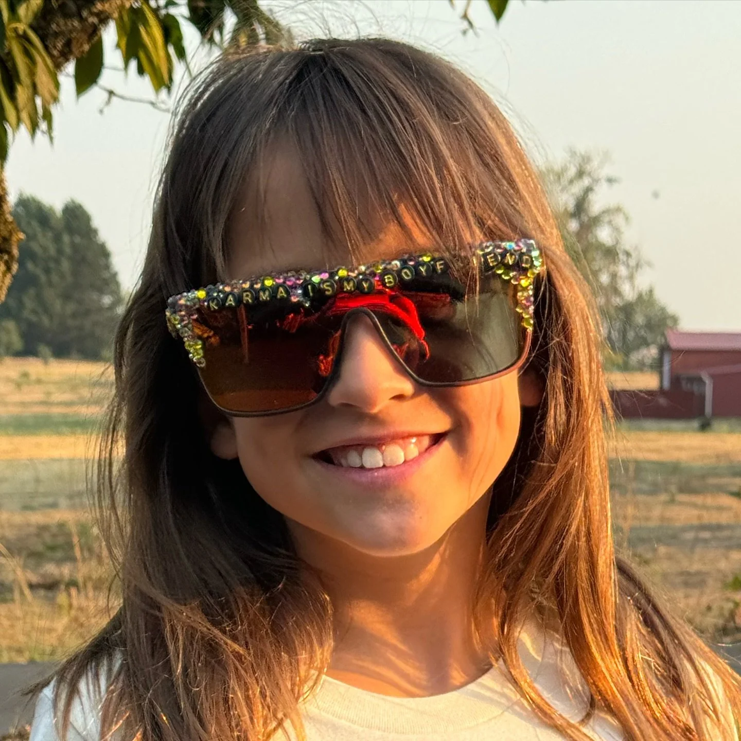 Karma is my Boyfriend. 

Polarized.  Lightweight.  Mirrored.  Awesome. 

Tay-Tay approved. 

#sparklesandshades #oneofakind #sunglasses #blingbling