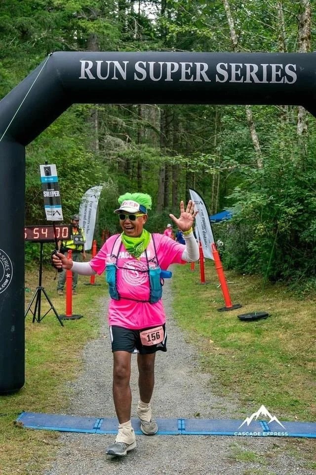 Finish line at the Super Hyak Marathon in Washington