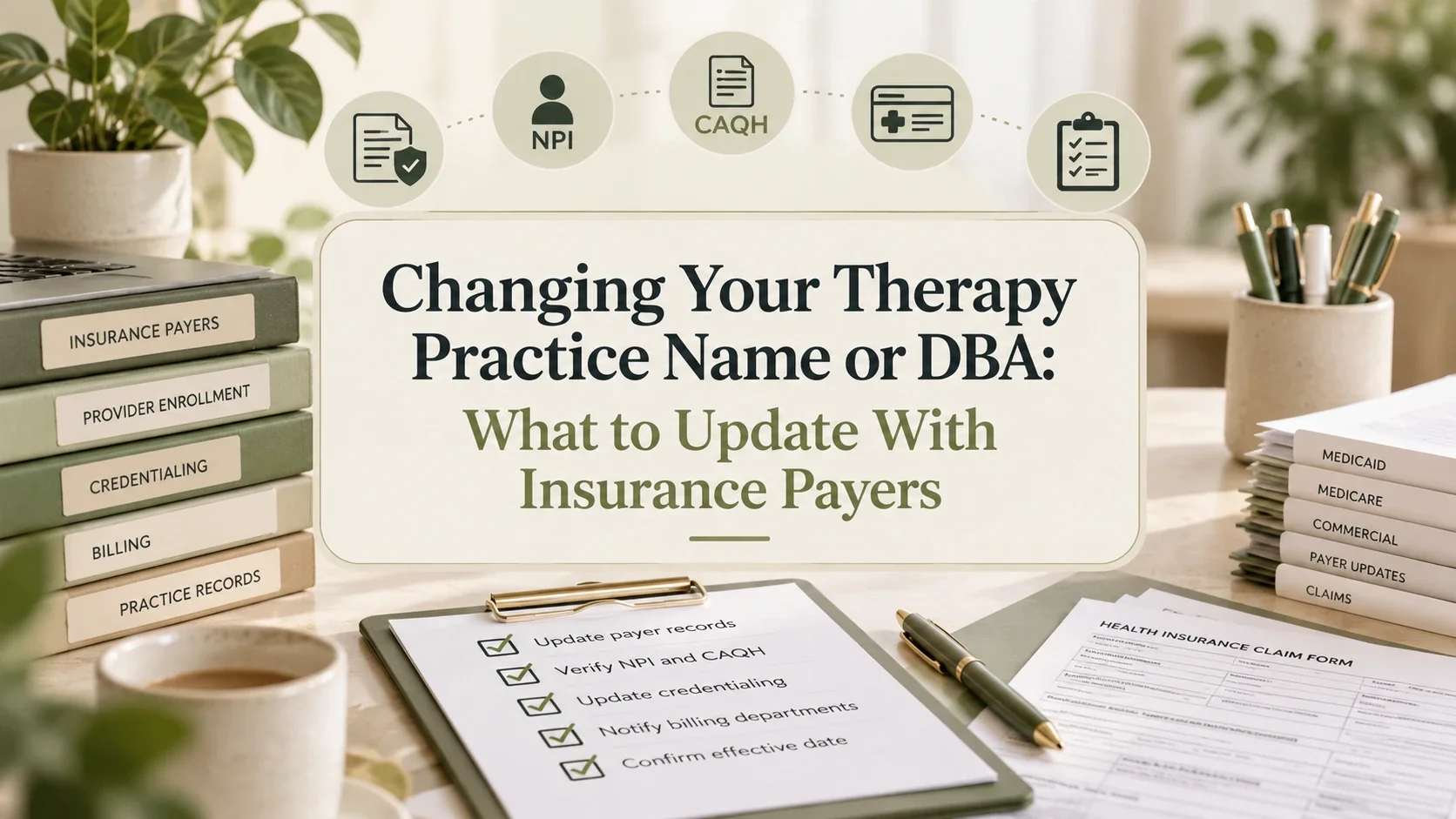 Changing Your Therapy Practice Name or DBA: What to Update With Insurance Payers