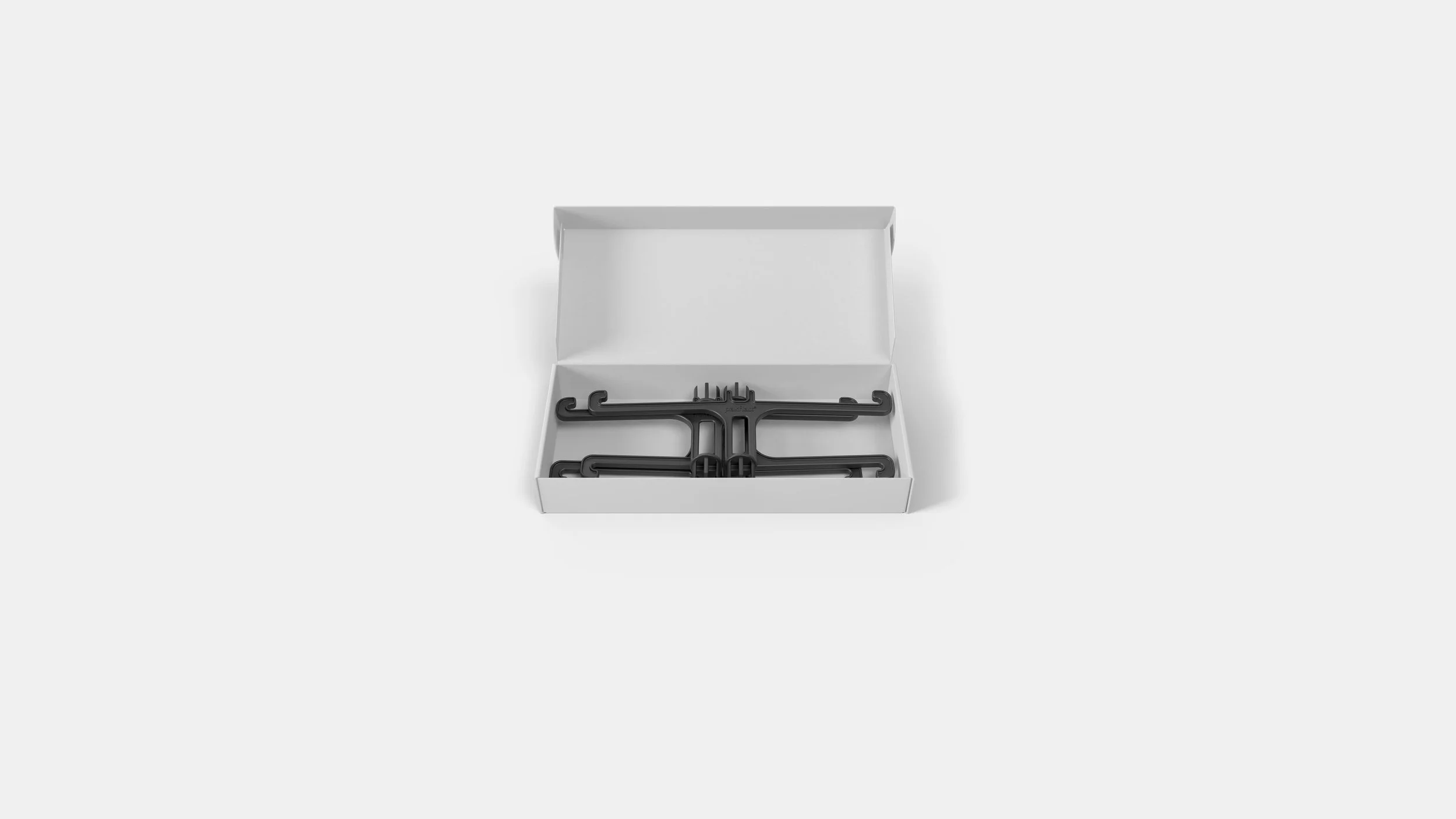 The Pakflatt V4 Privacy banners are packaged in a box for storage and reuse.