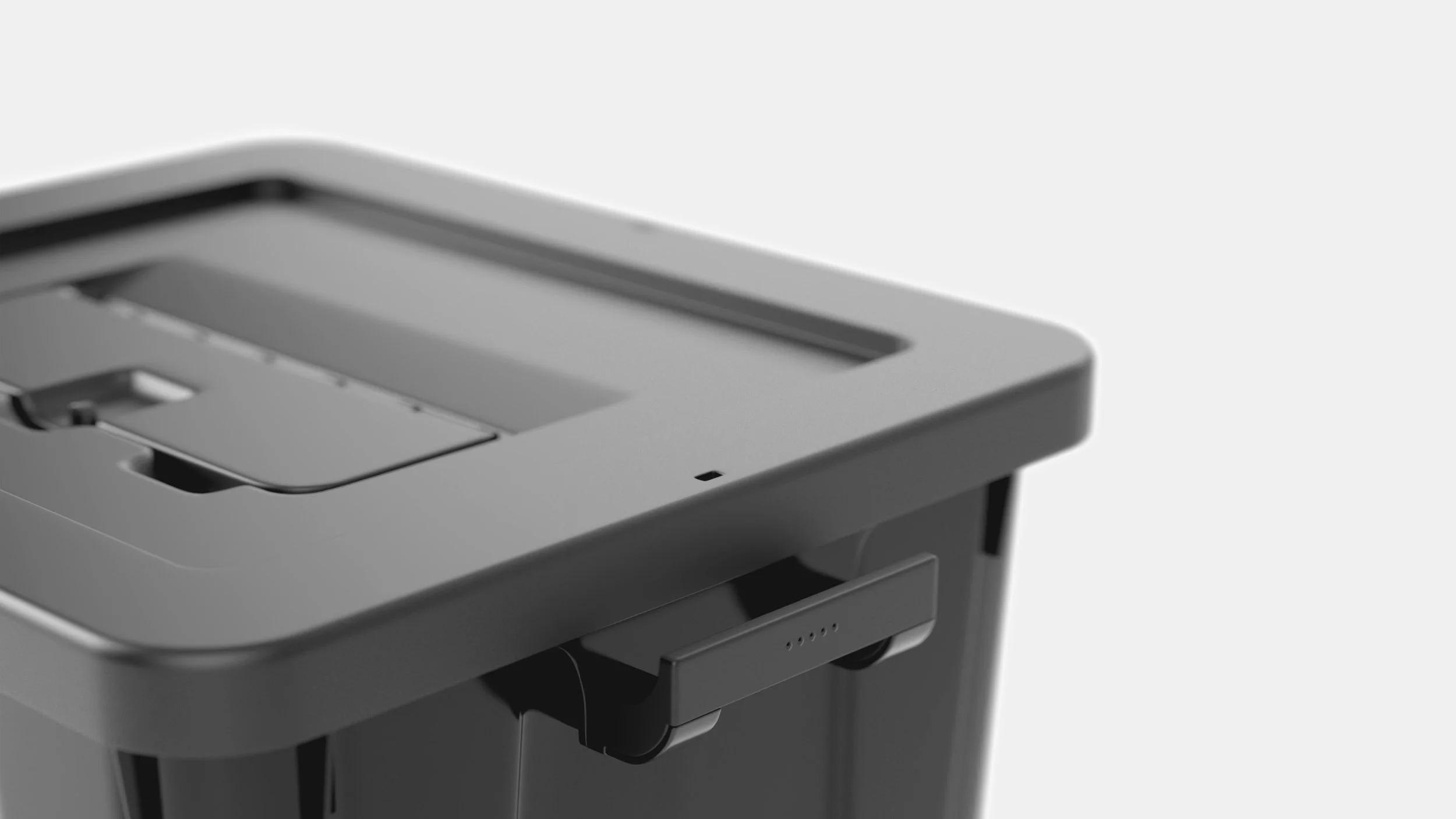 Orion ballot box with handles.