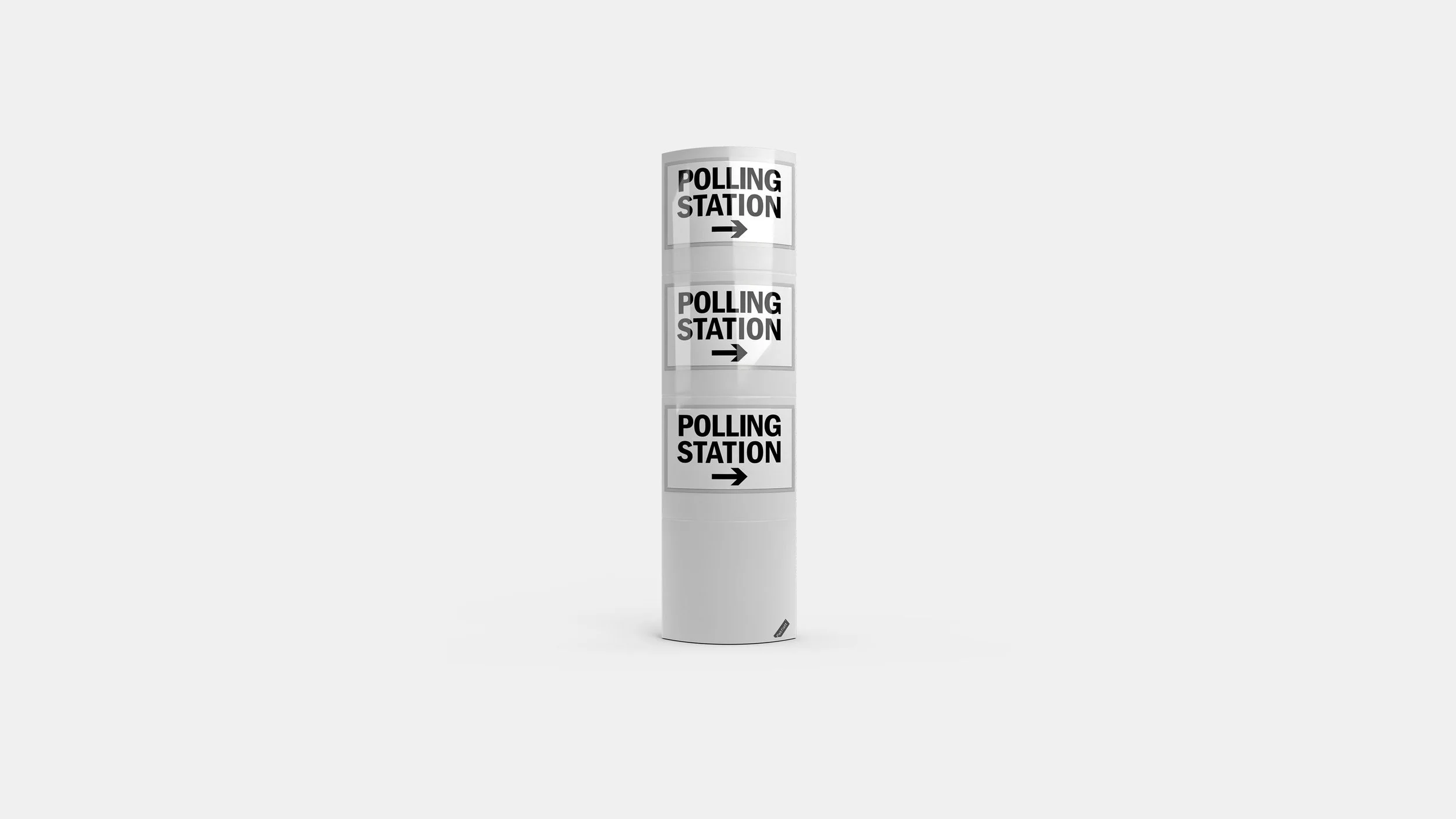 The Pakflatt totem is a piece of flat-fold cardboard engineerig that is branded with bespoke graphics.