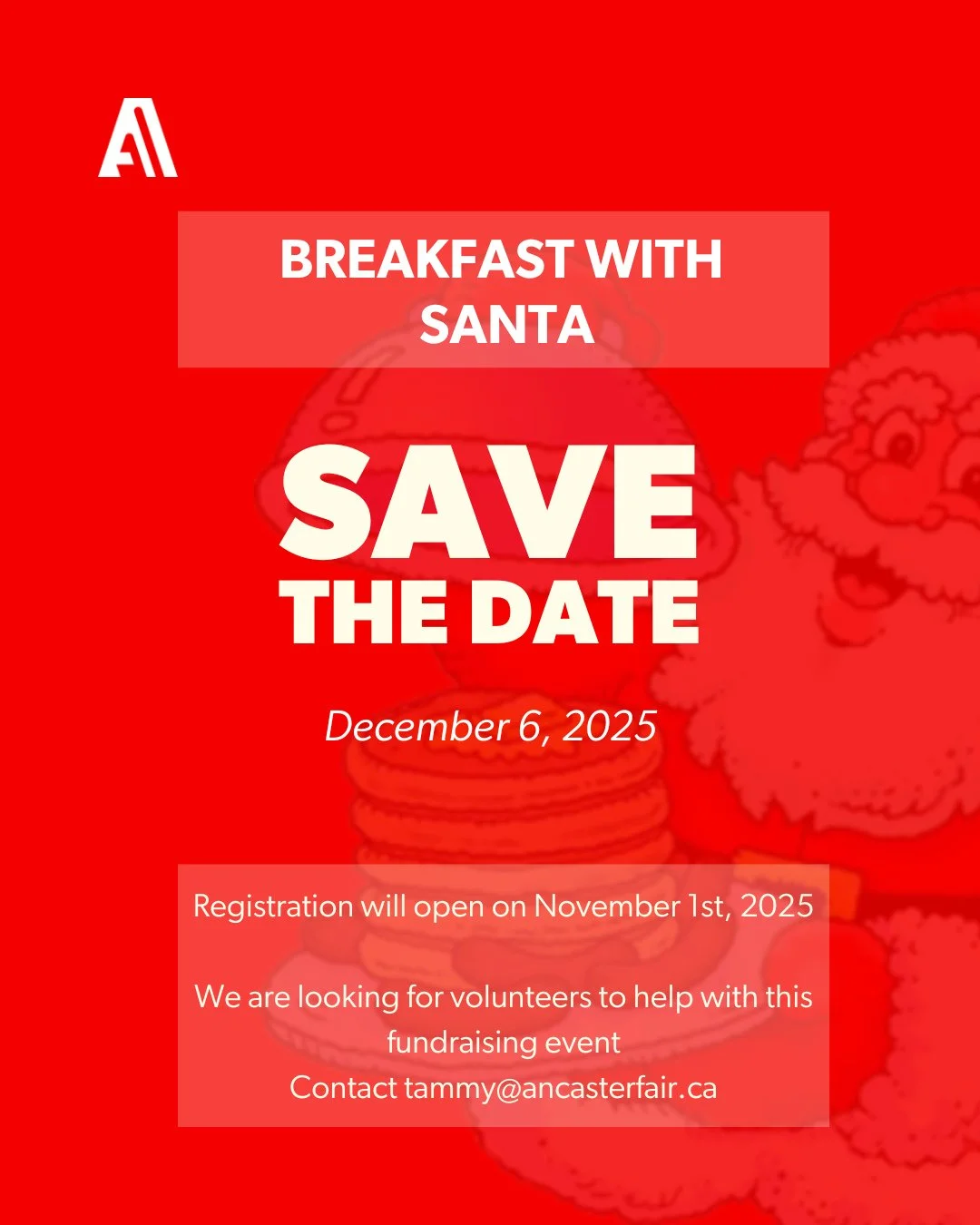 🎅✨ Christmas may still be a little ways off&hellip; but you&rsquo;ll want to save the date for this one! 🎄🥞⁠
⁠
Our Breakfast with Santa fundraiser is back on December 6th.  A festive morning filled with pancakes, holiday cheer, and a sprinkle of N