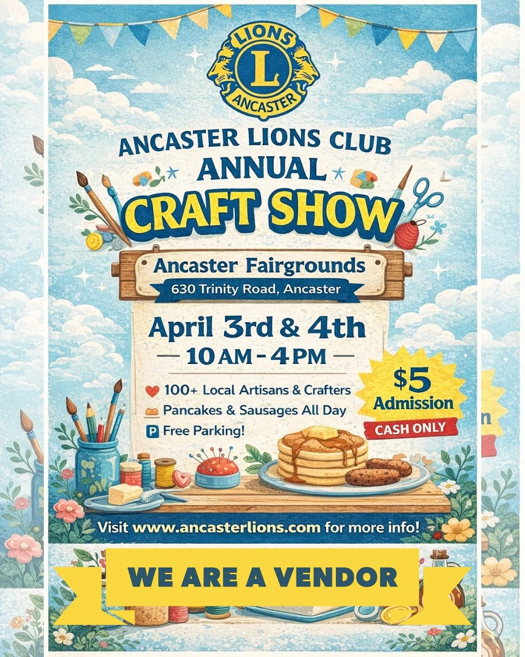 Skip the baking&hellip; we&rsquo;ve got dessert covered 🐣🍪🥧⁠
⁠
Heading to the Ancaster Lions Craft Show this weekend? Make sure you stop by the Ancaster Agricultural Society Bake Sale table and pick up some sweet treats for your Easter weekend cel