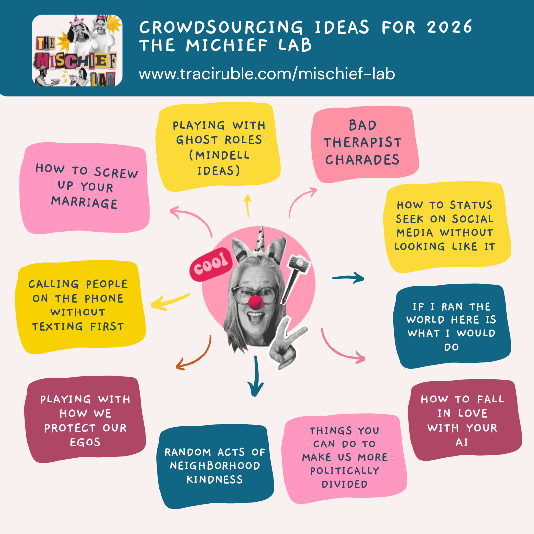 Graphic with Mischief Lab Workshops as Antidote to Burnout and 996 Culture
